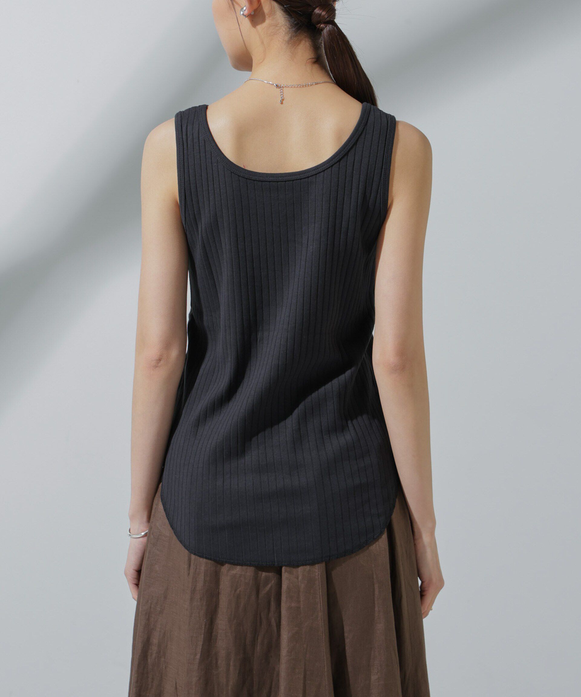 nano･universe「Anti Soaked(R) 汗染み防止 リブタンクトップ」|タンクトップ|