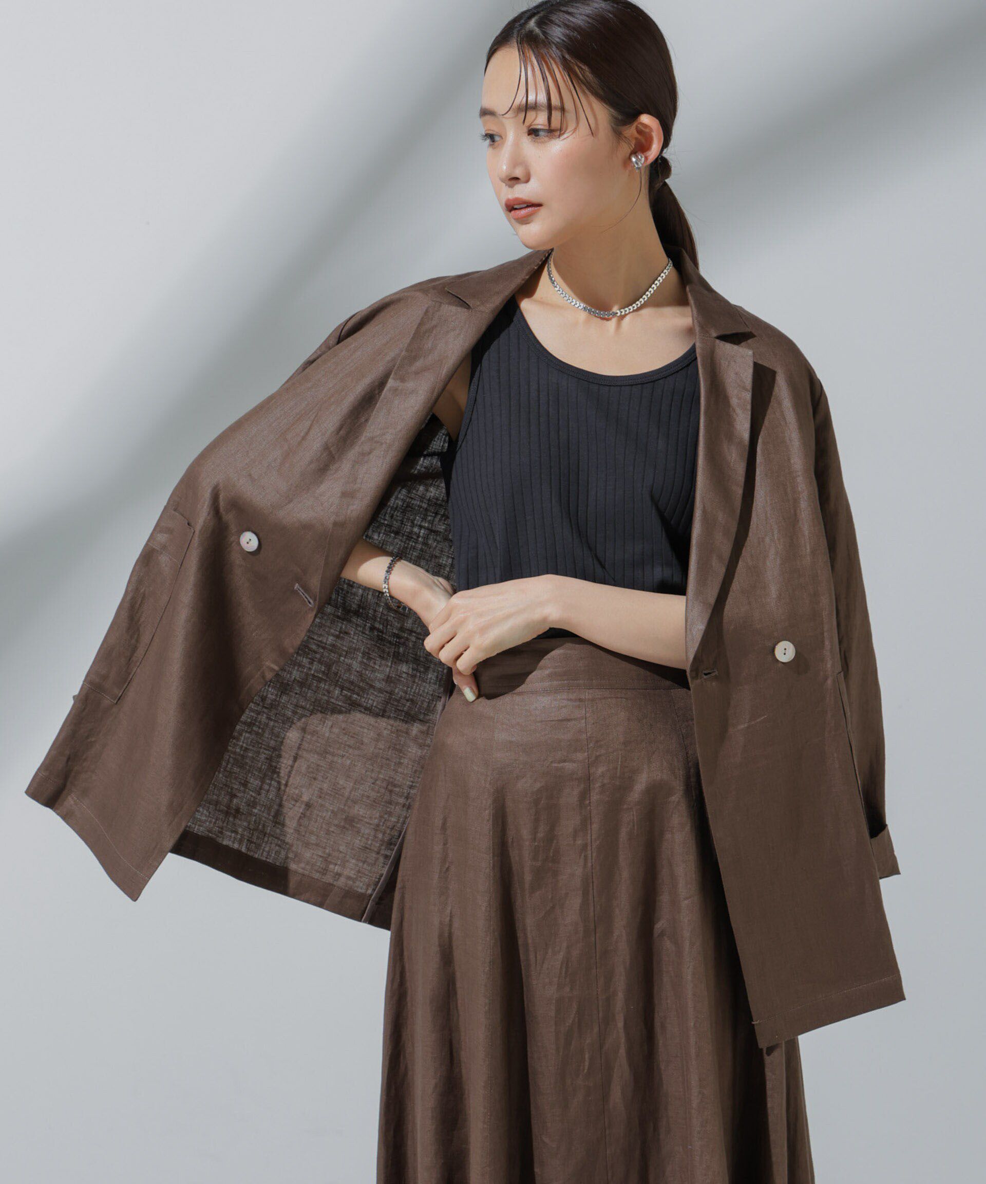 nano･universe「Anti Soaked(R) 汗染み防止 リブタンクトップ」|タンクトップ|