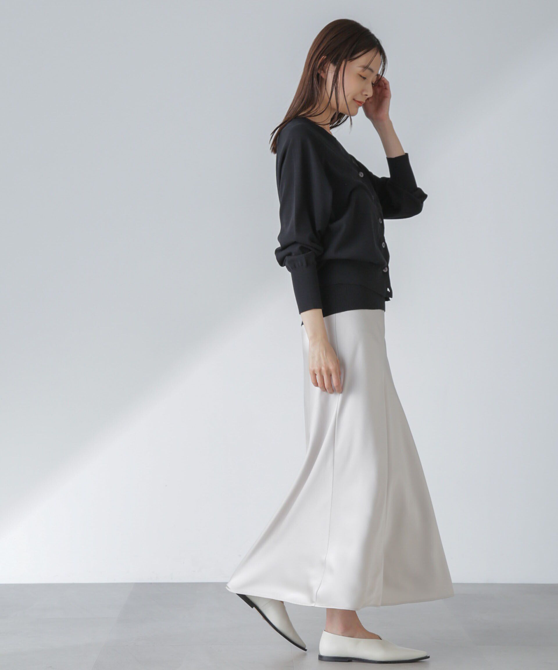 nano･universe「TEKNICO GIZA前後2wayカーディガン」|ニット・セーター|