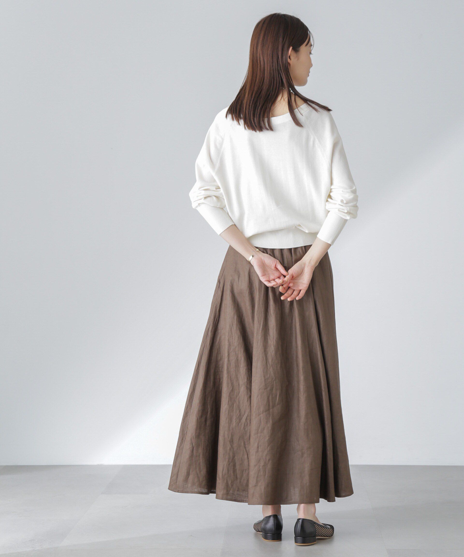 nano･universe「TEKNICO GIZA前後2wayカーディガン」|ニット・セーター|