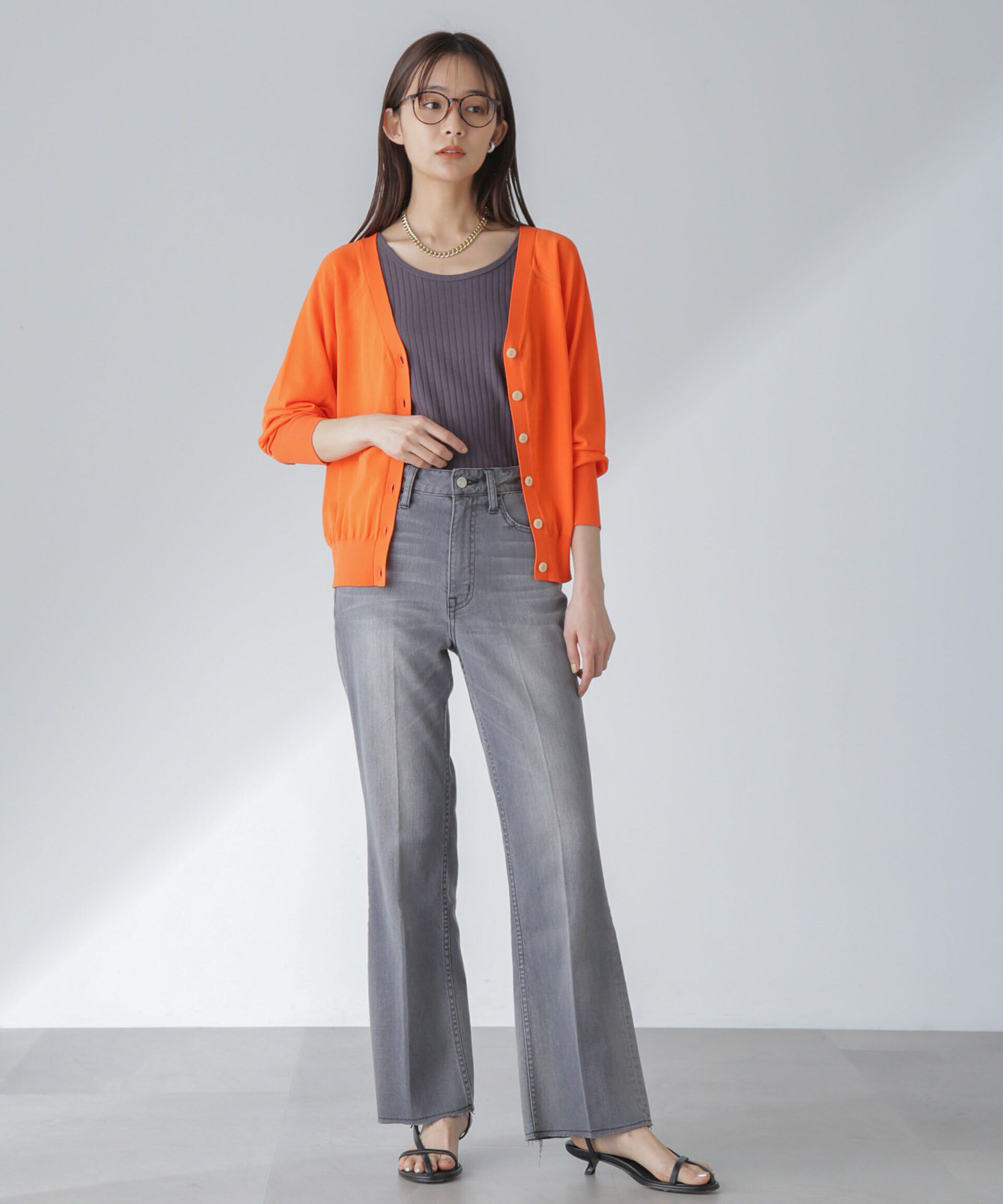 nano･universe「TEKNICO GIZA前後2wayカーディガン」|ニット・セーター|