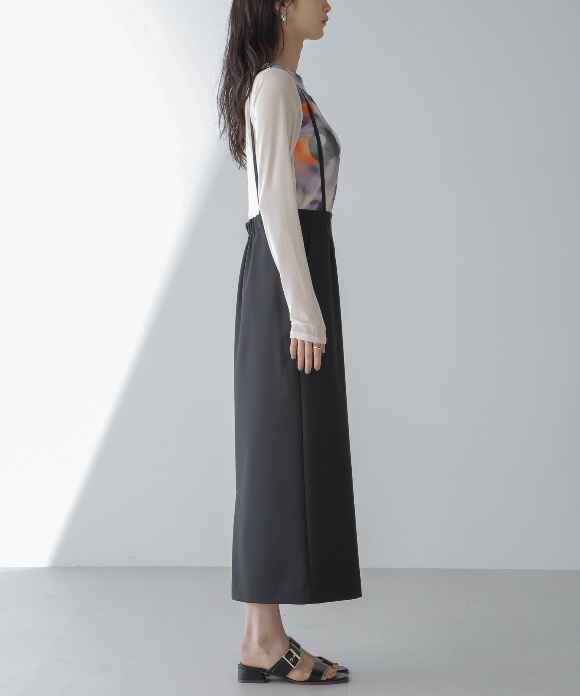 nano･universe「サスペンダースカート」|スカート|