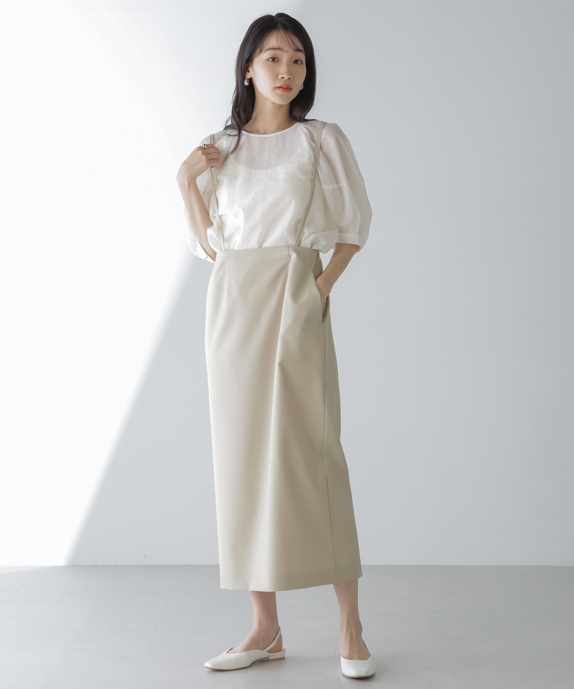 nano･universe「サスペンダースカート」|スカート|