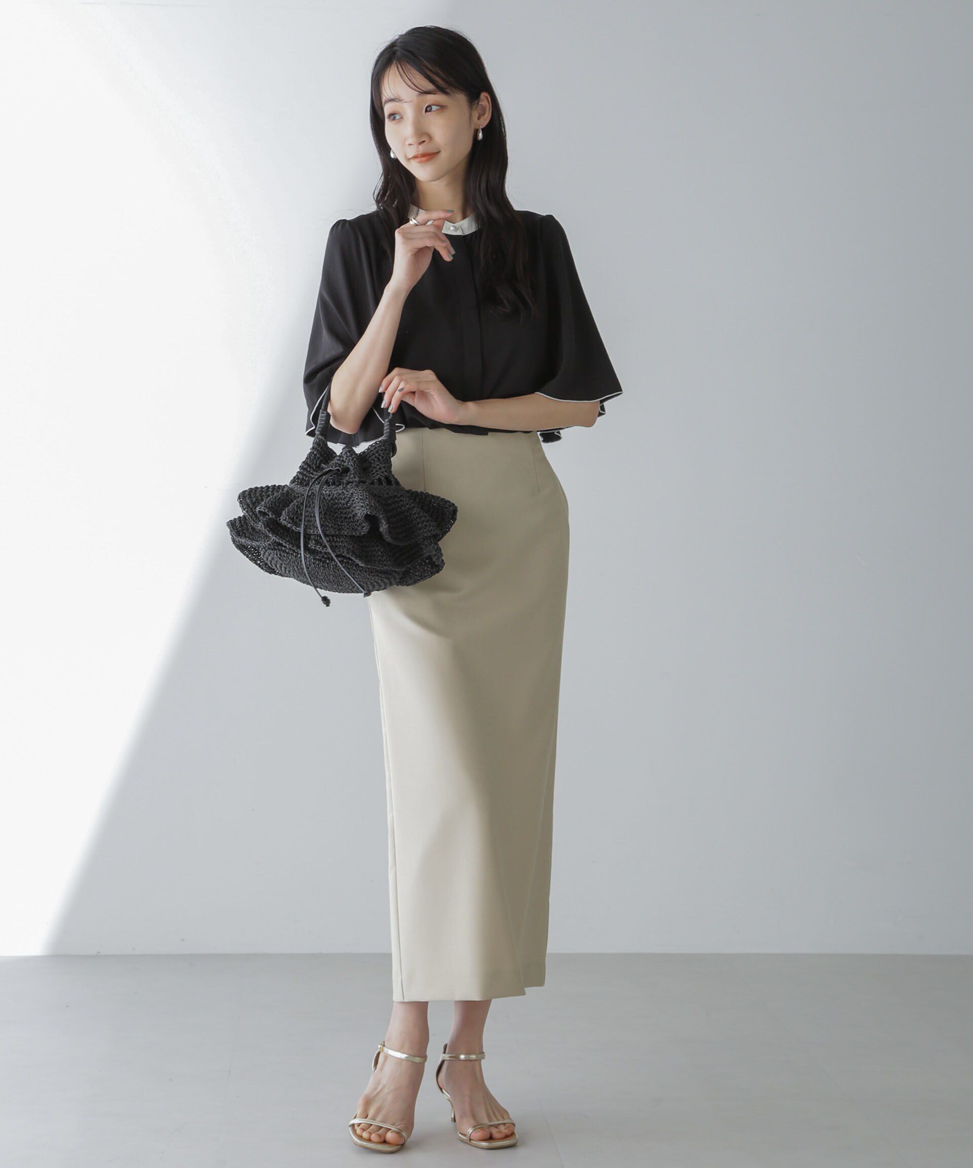 nano･universe「サスペンダースカート」|スカート|