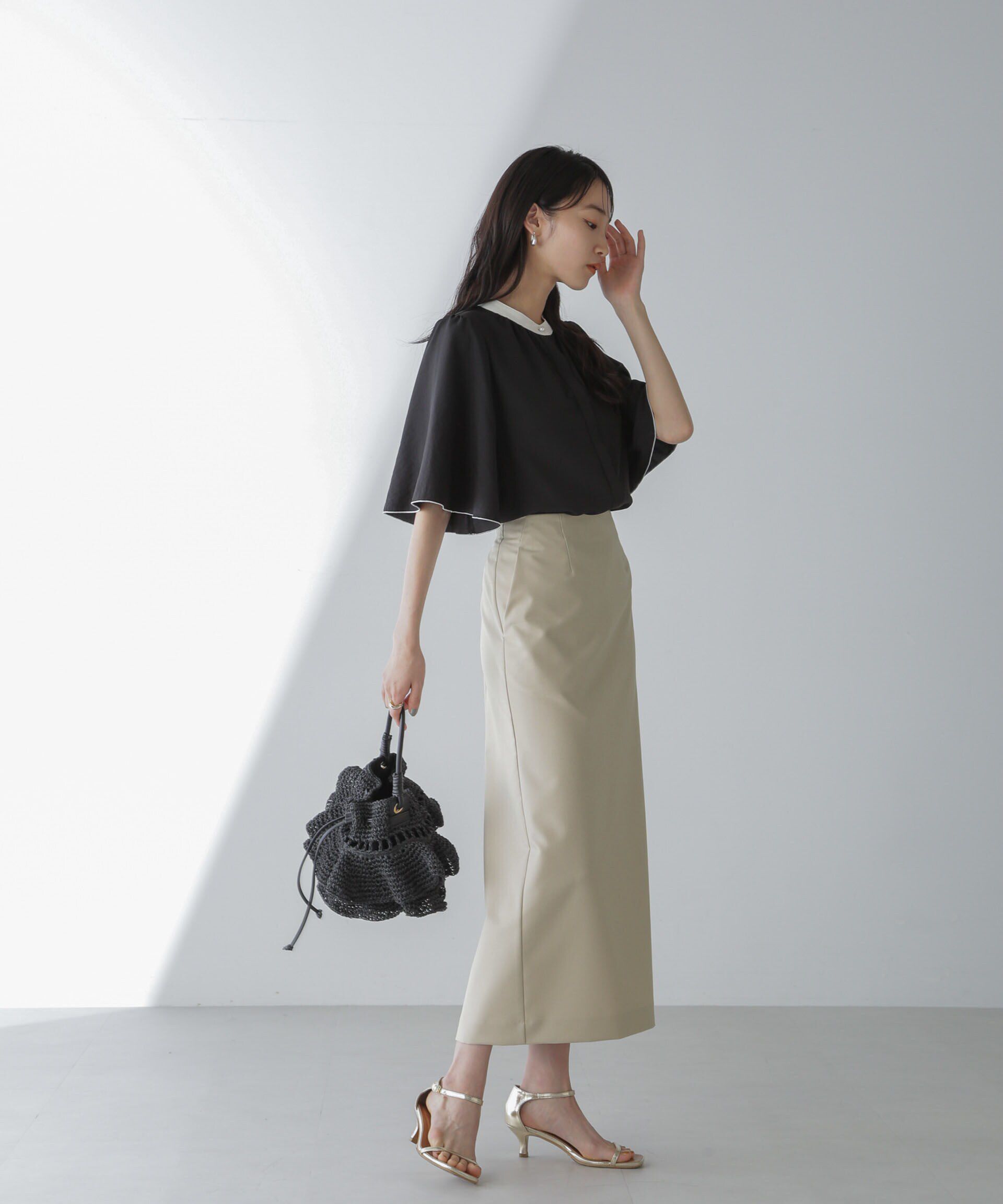 nano･universe「サスペンダースカート」|スカート|