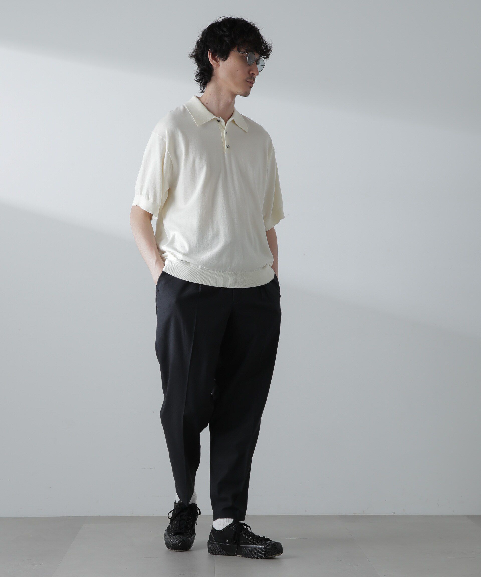 nano･universe「サイドシャーリング リネンパンツ」|チノ|