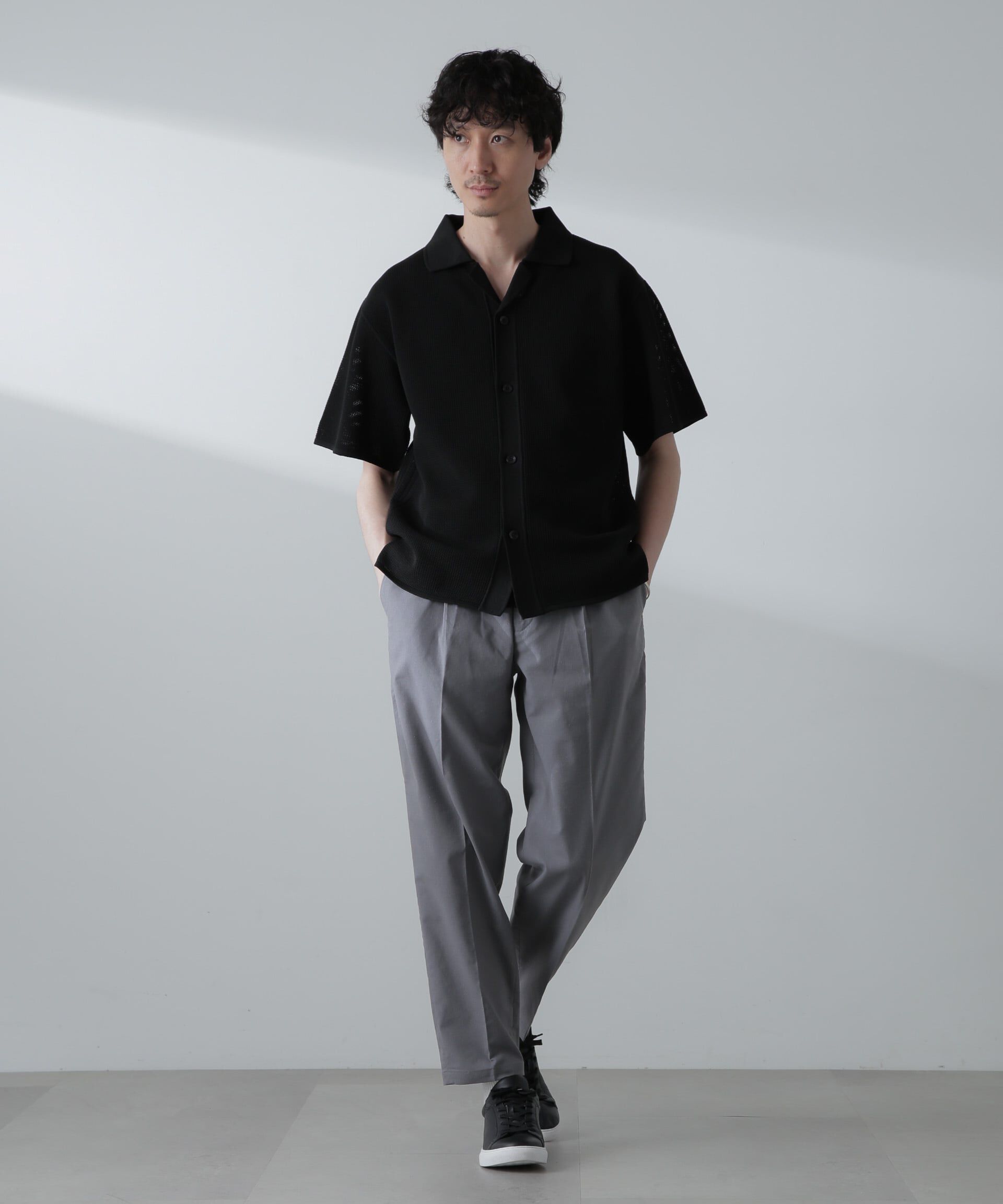 nano･universe「サイドシャーリング リネンパンツ」|チノ|