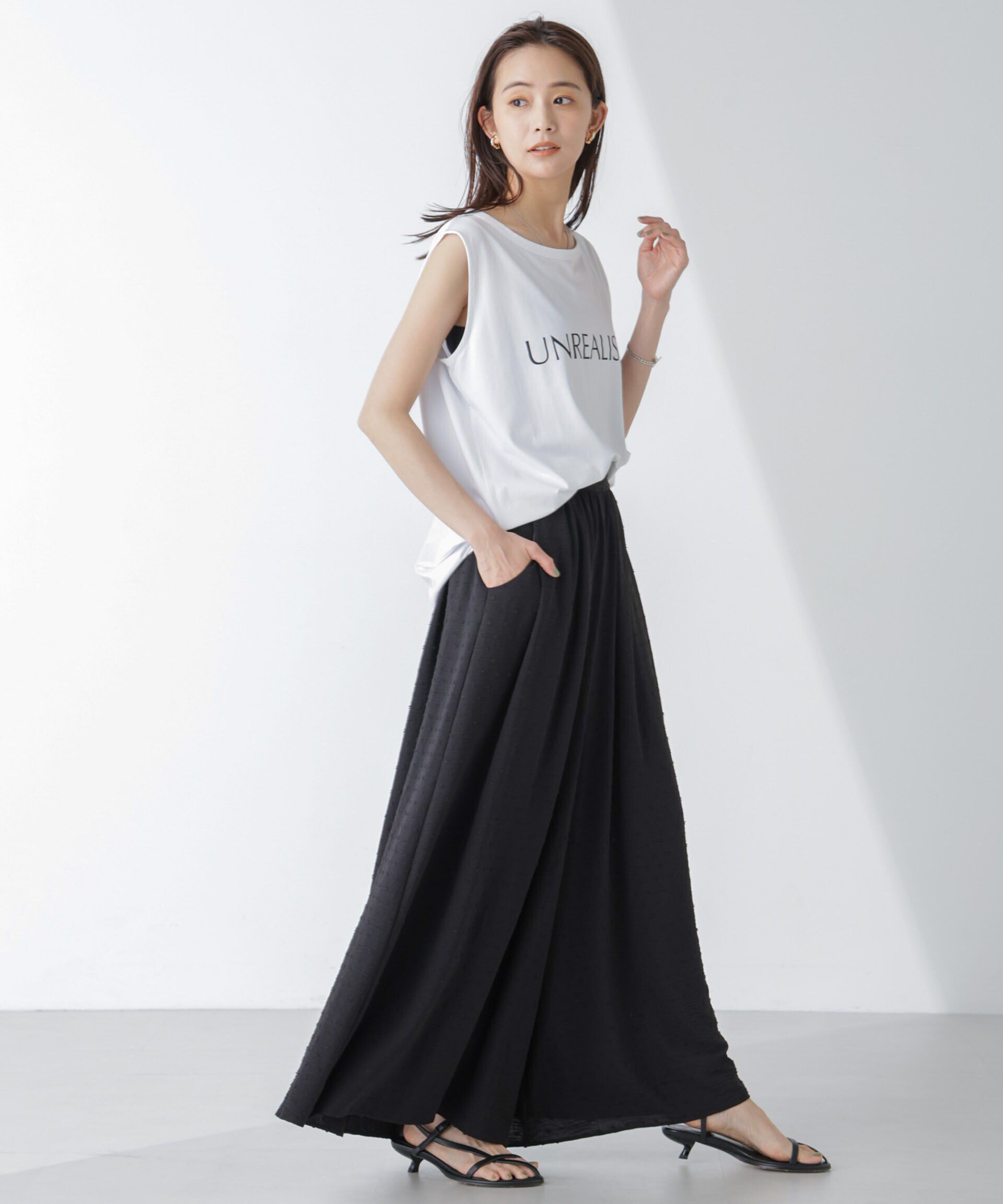 nano･universe「ドビードットワイドパンツ」|チノ|