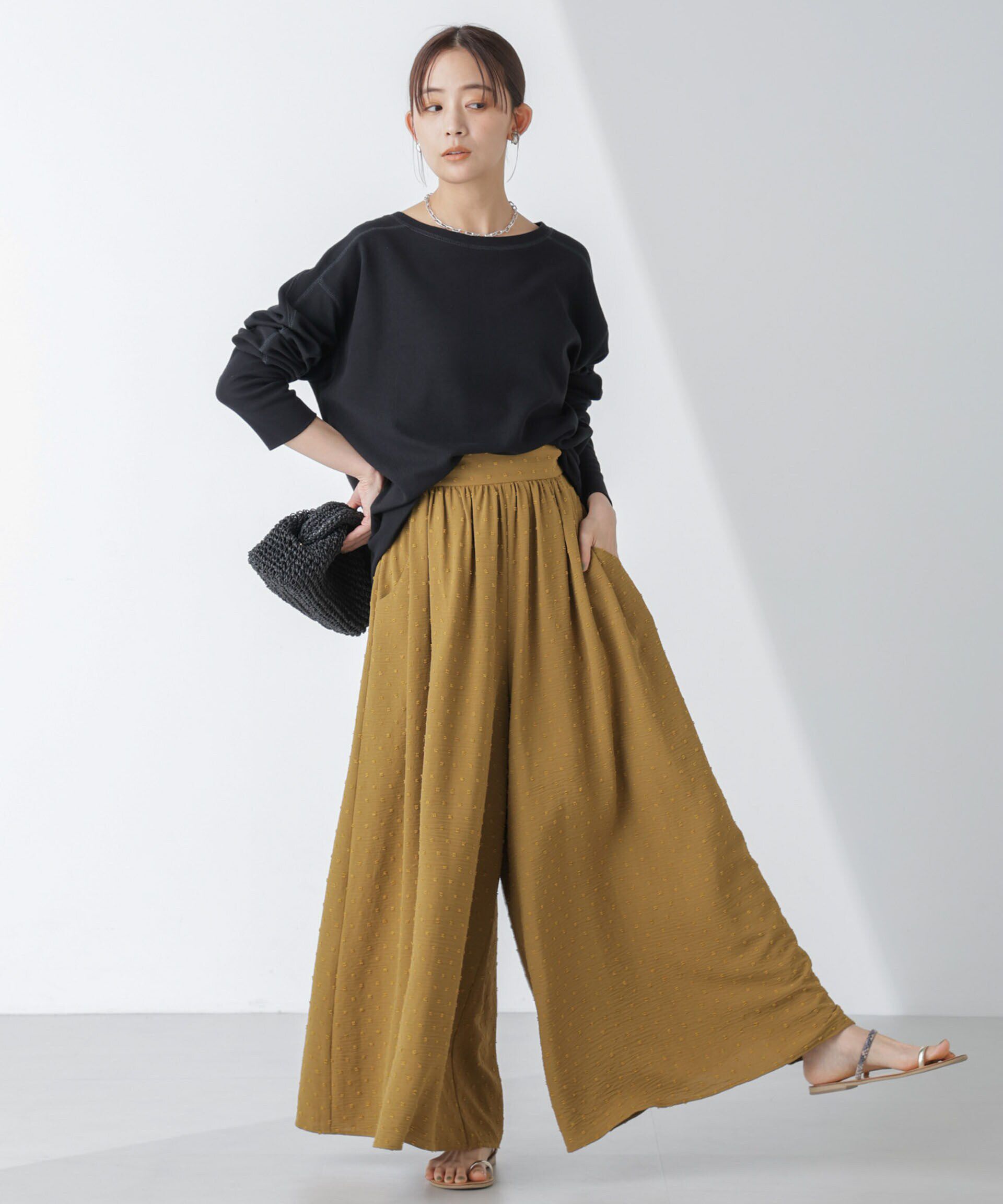 nano･universe「ドビードットワイドパンツ」|チノ|