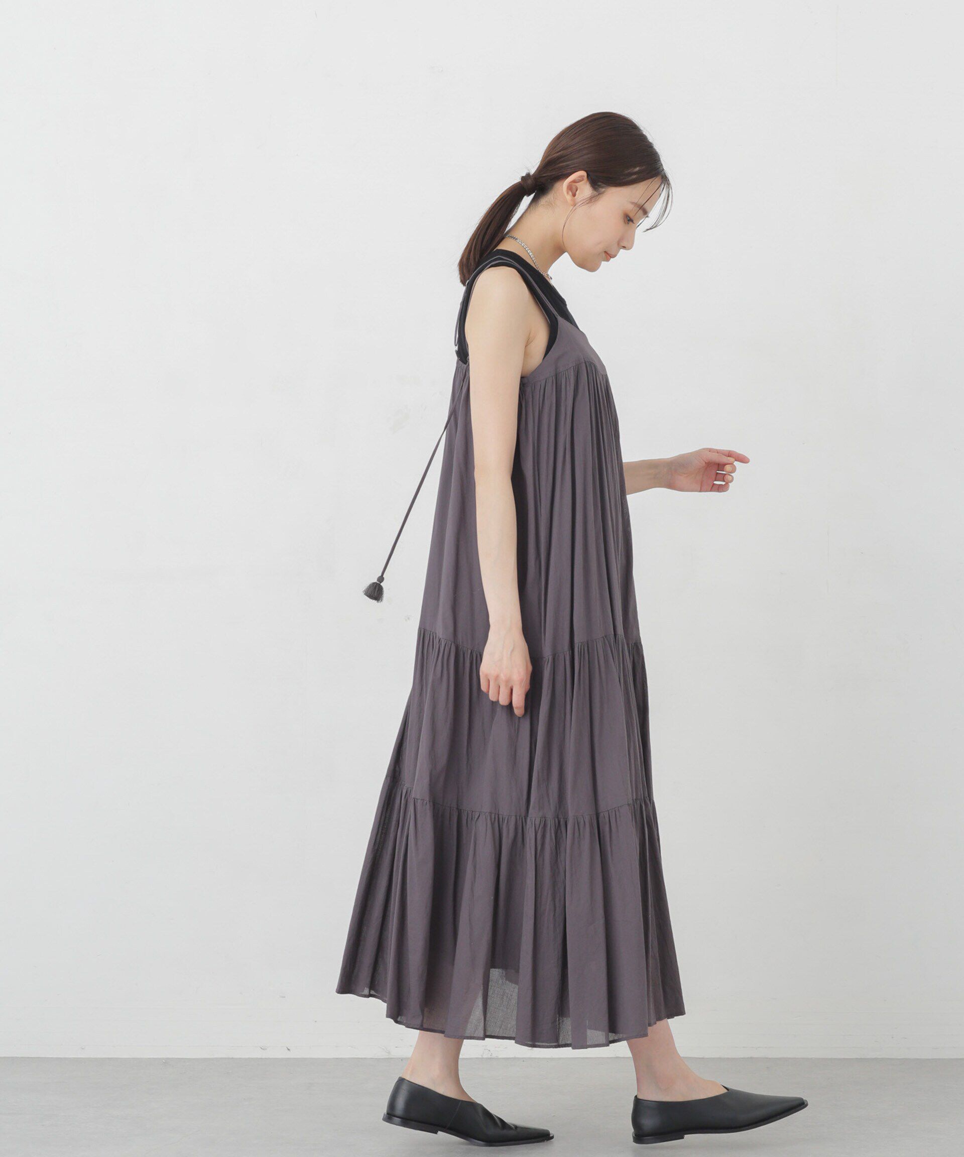 nano･universe「インド ティアードキャミワンピース」|ワンピース|