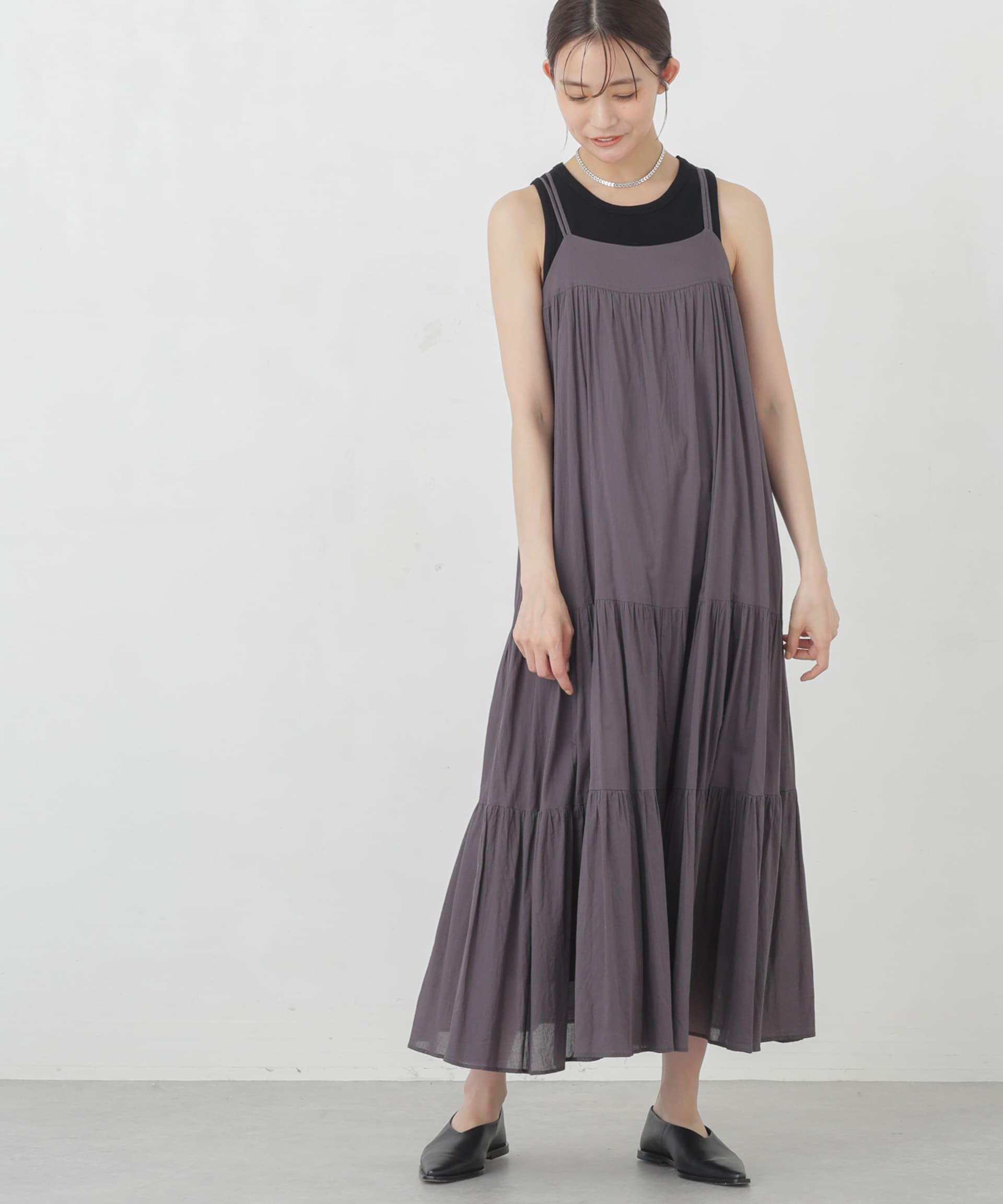 nano･universe「インド ティアードキャミワンピース」|ワンピース|