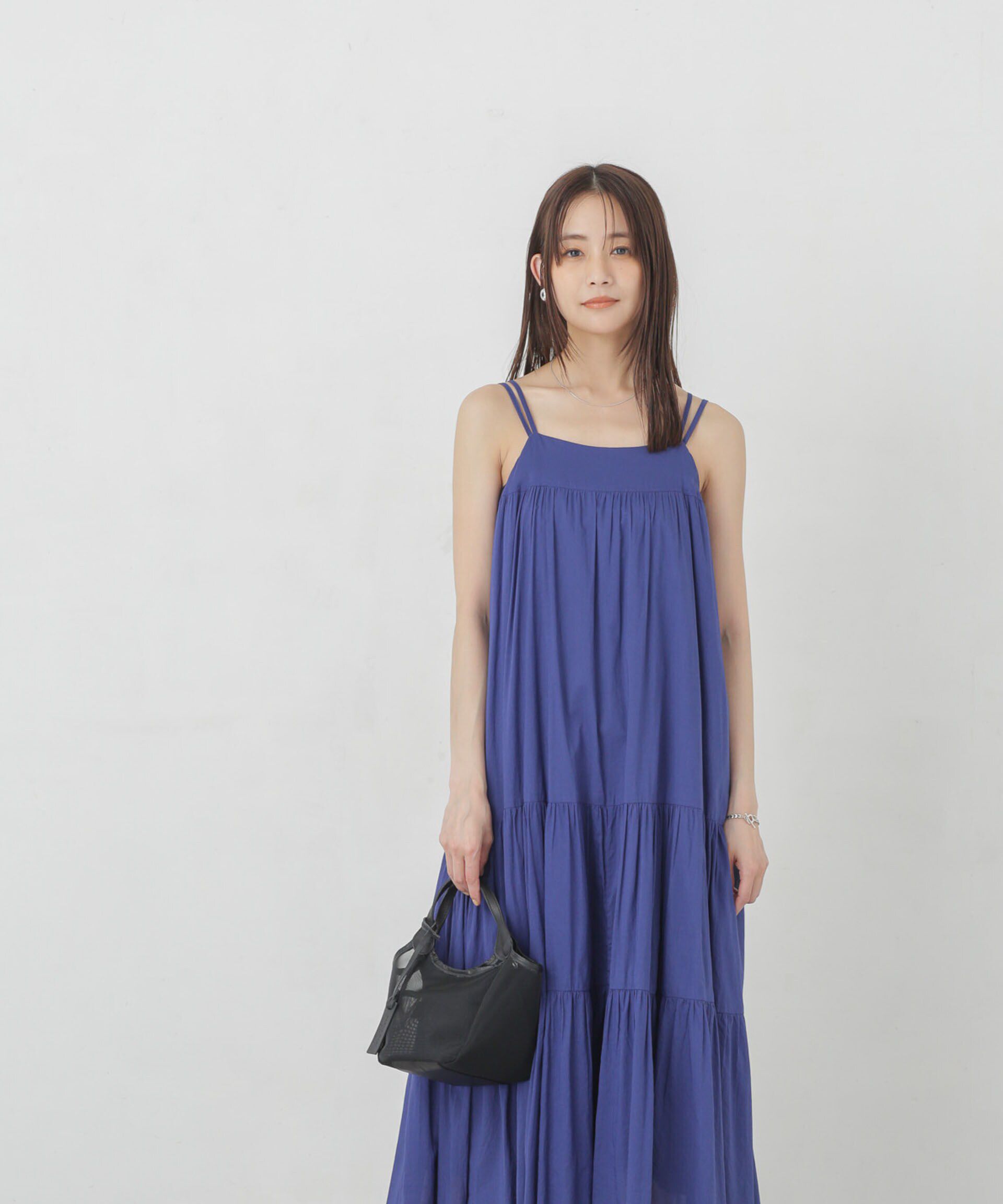 nano･universe「インド ティアードキャミワンピース」|ワンピース|ブルー