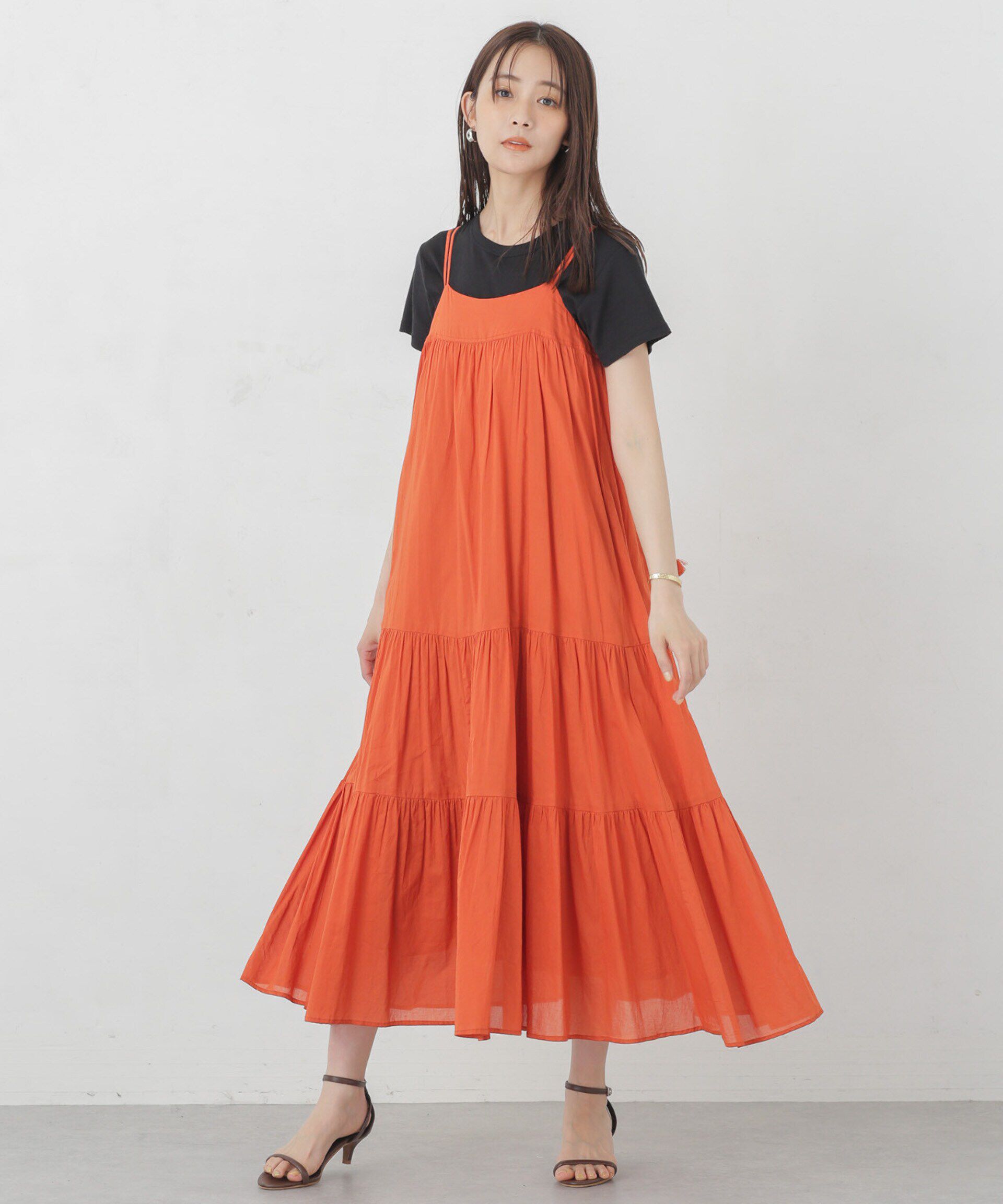 nano･universe「インド ティアードキャミワンピース」|ワンピース|