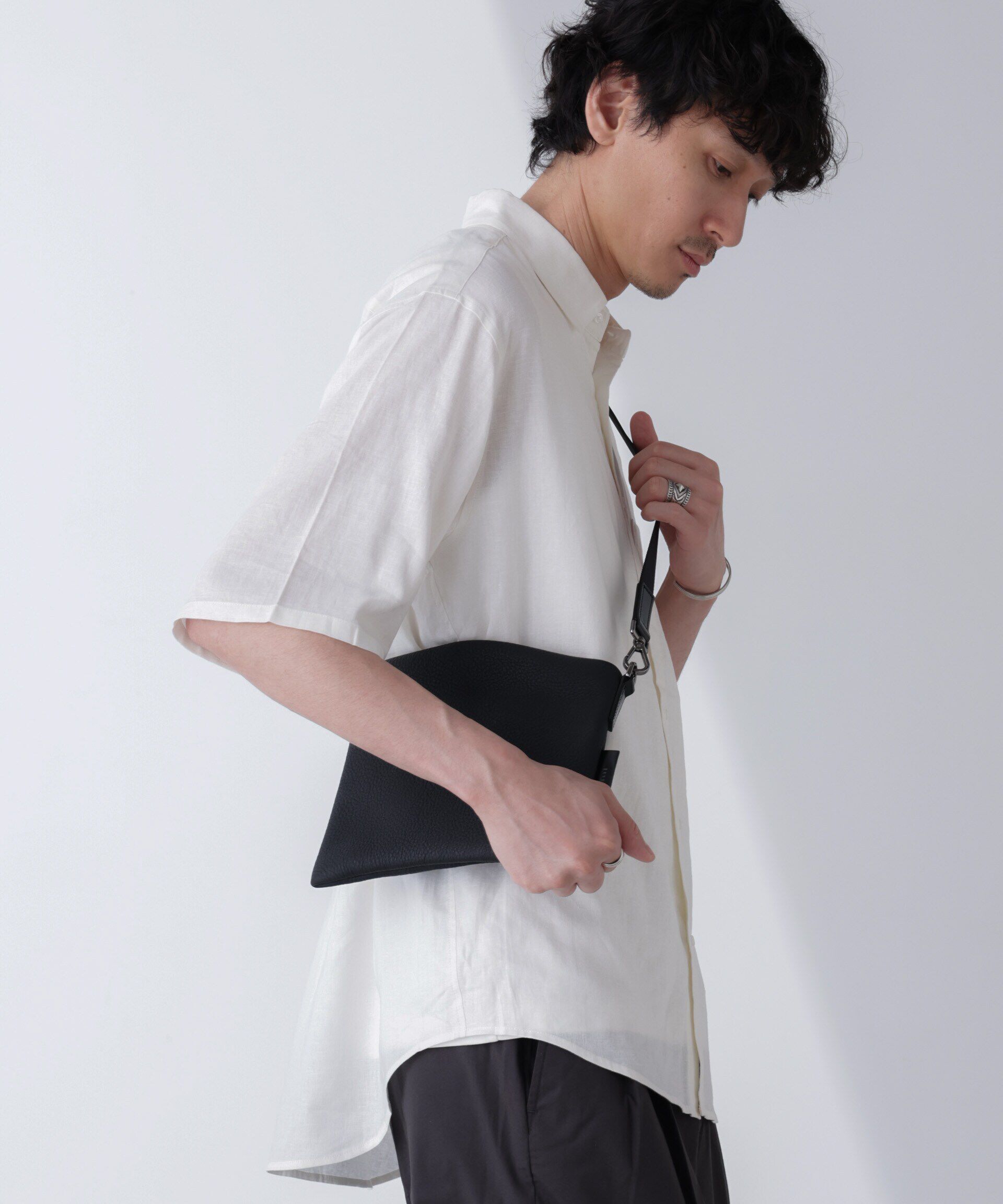 nano･universe「アンチスメルリネンシャツ 半袖」|シャツ・ブラウス|