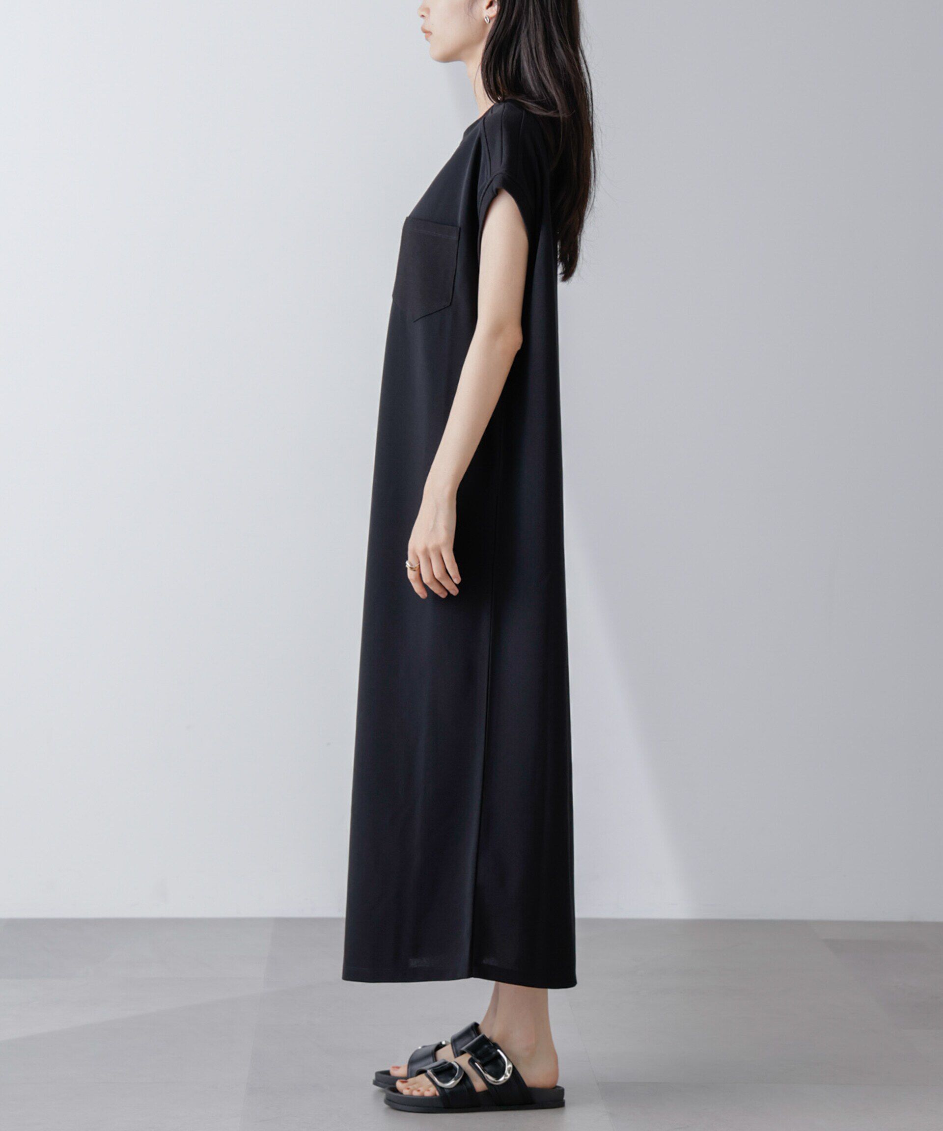 nano･universe「胸ポケットノースリーブワンピース」|ワンピース|