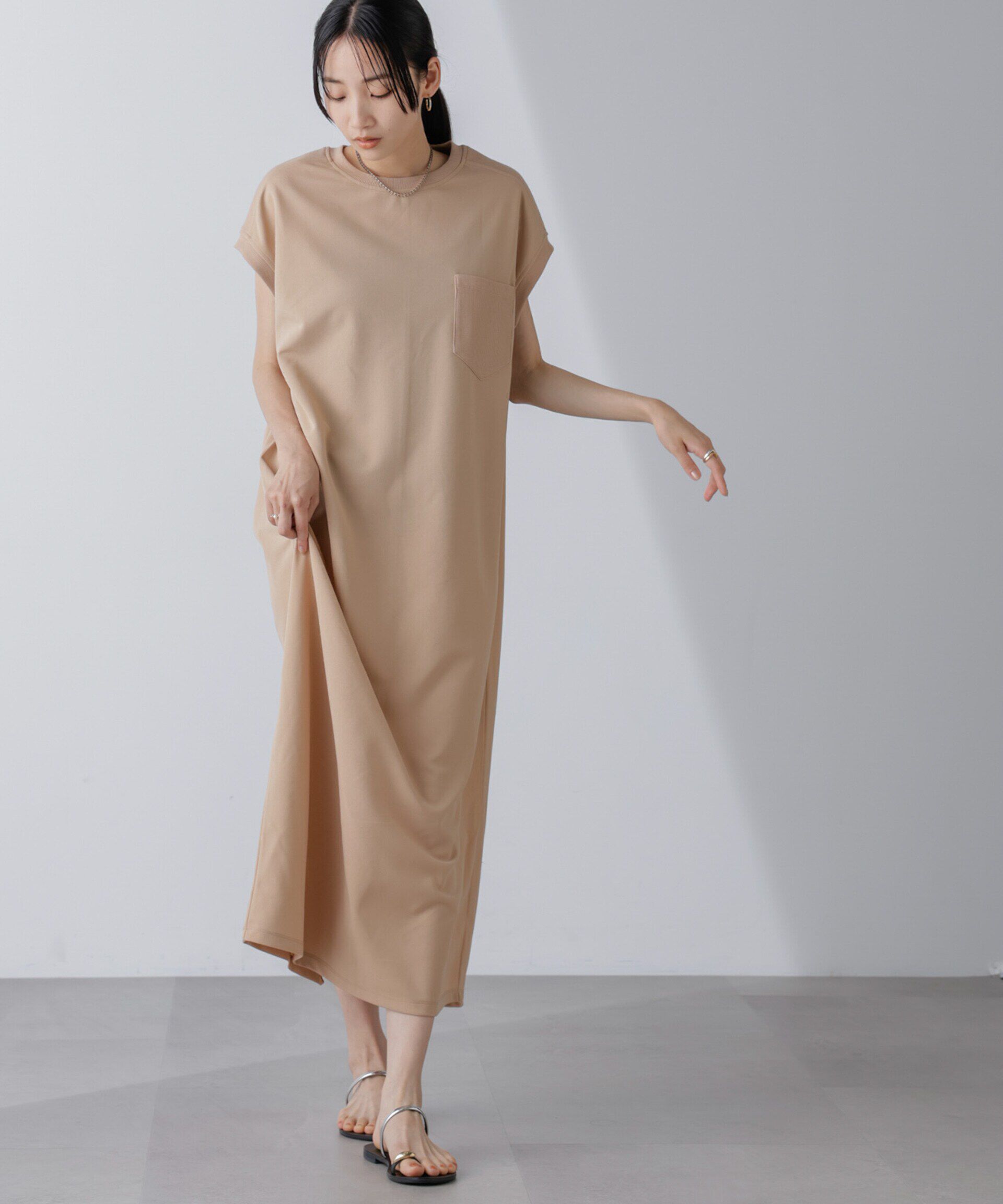 nano･universe「胸ポケットノースリーブワンピース」|ワンピース|