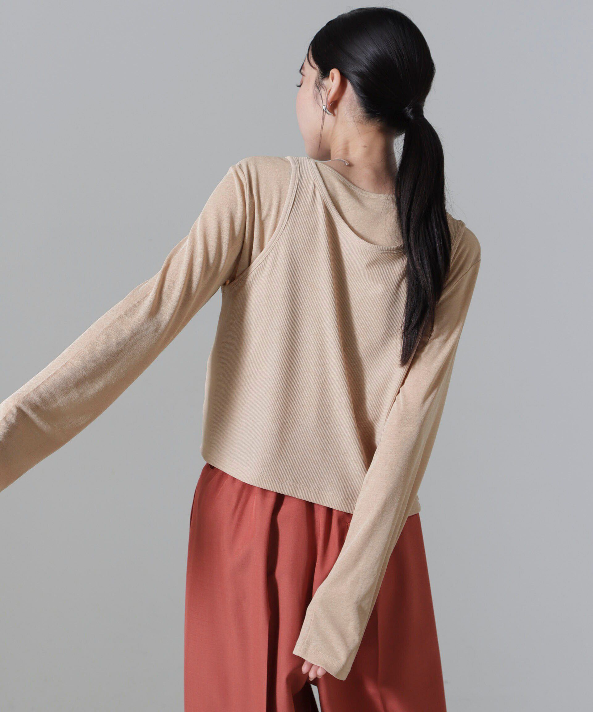 nano･universe「シアーレイヤードアンサンブルカットトップス」|Tシャツ・カットソー|