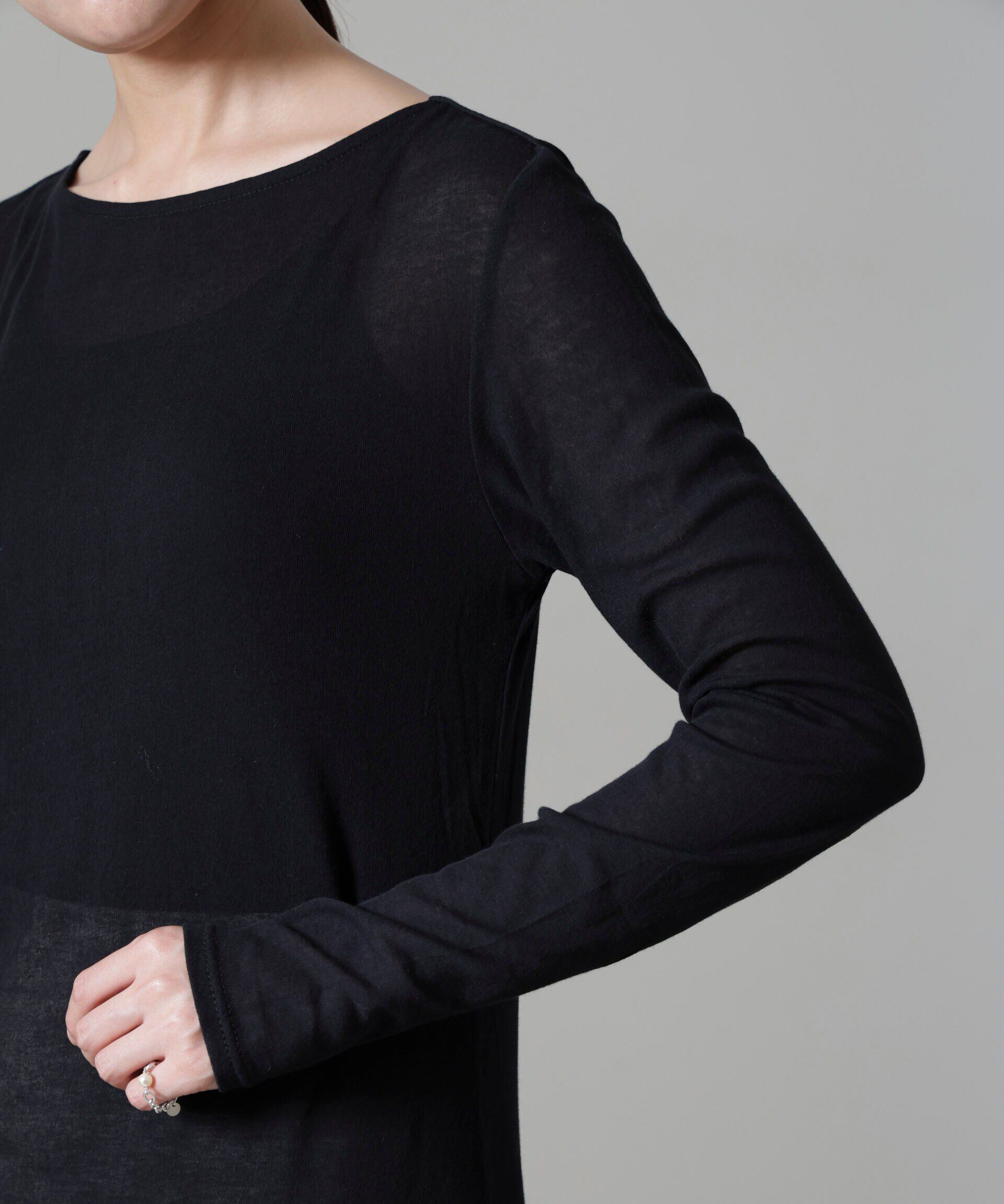 nano･universe「シアーガーゼボートネックトップス」|Tシャツ・カットソー|