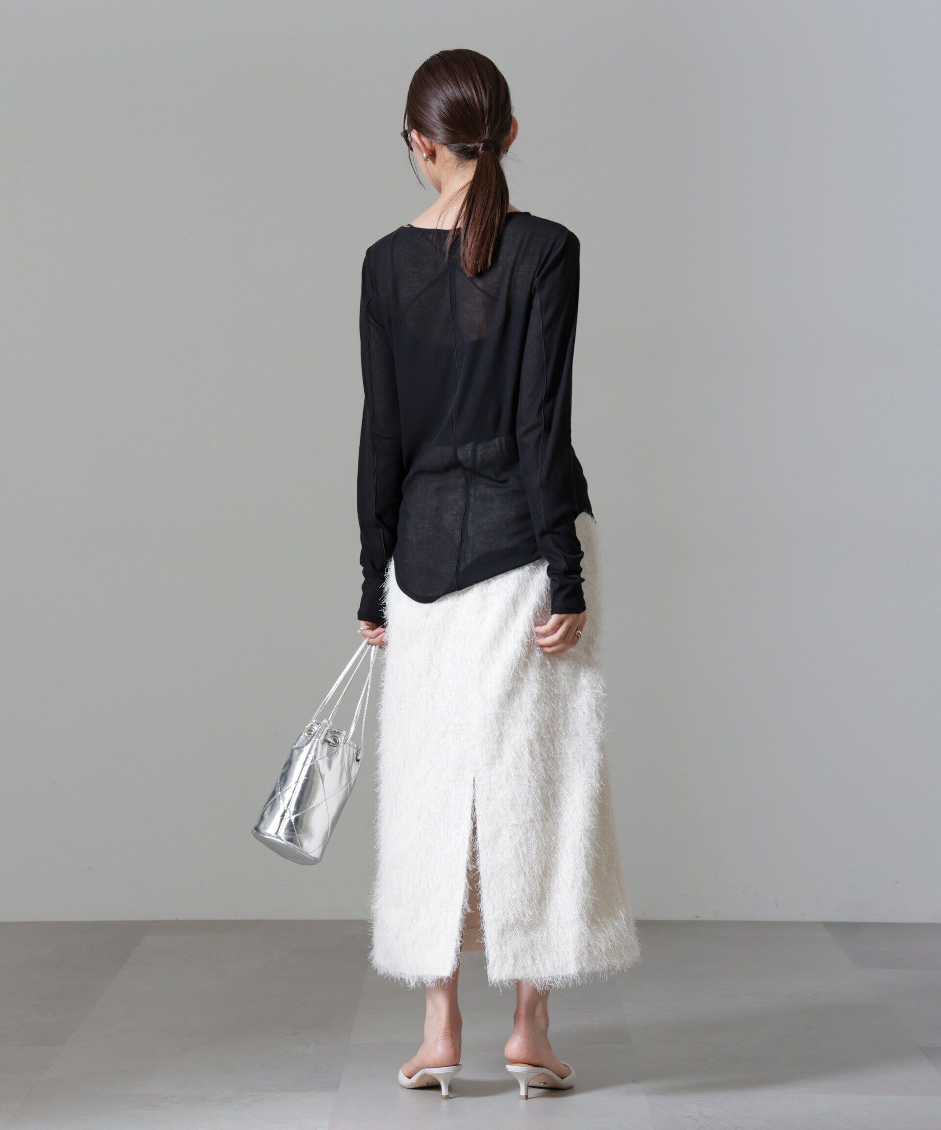 nano･universe「シアーガーゼボートネックトップス」|Tシャツ・カットソー|