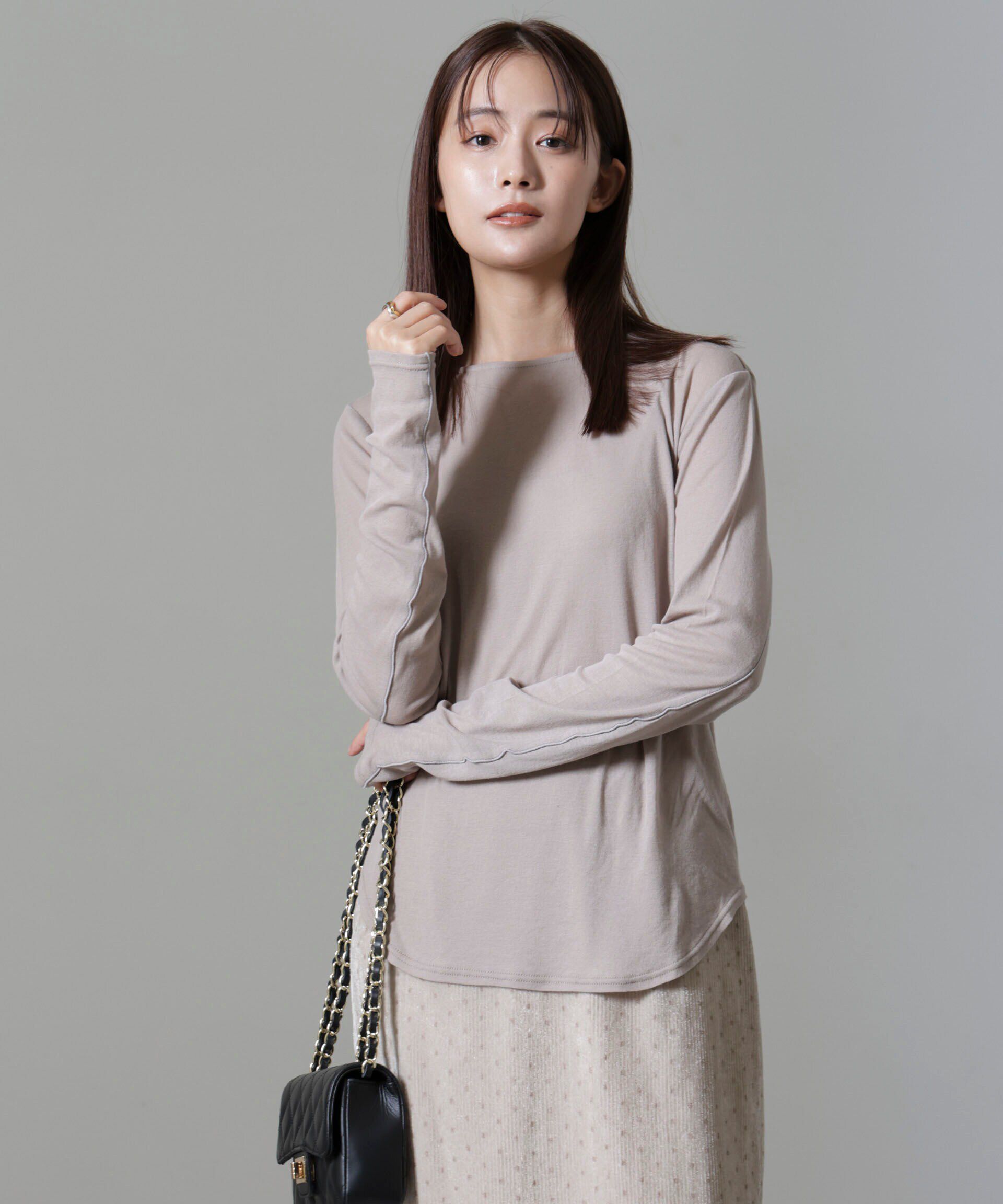 nano･universe「シアーガーゼボートネックトップス」|Tシャツ・カットソー|