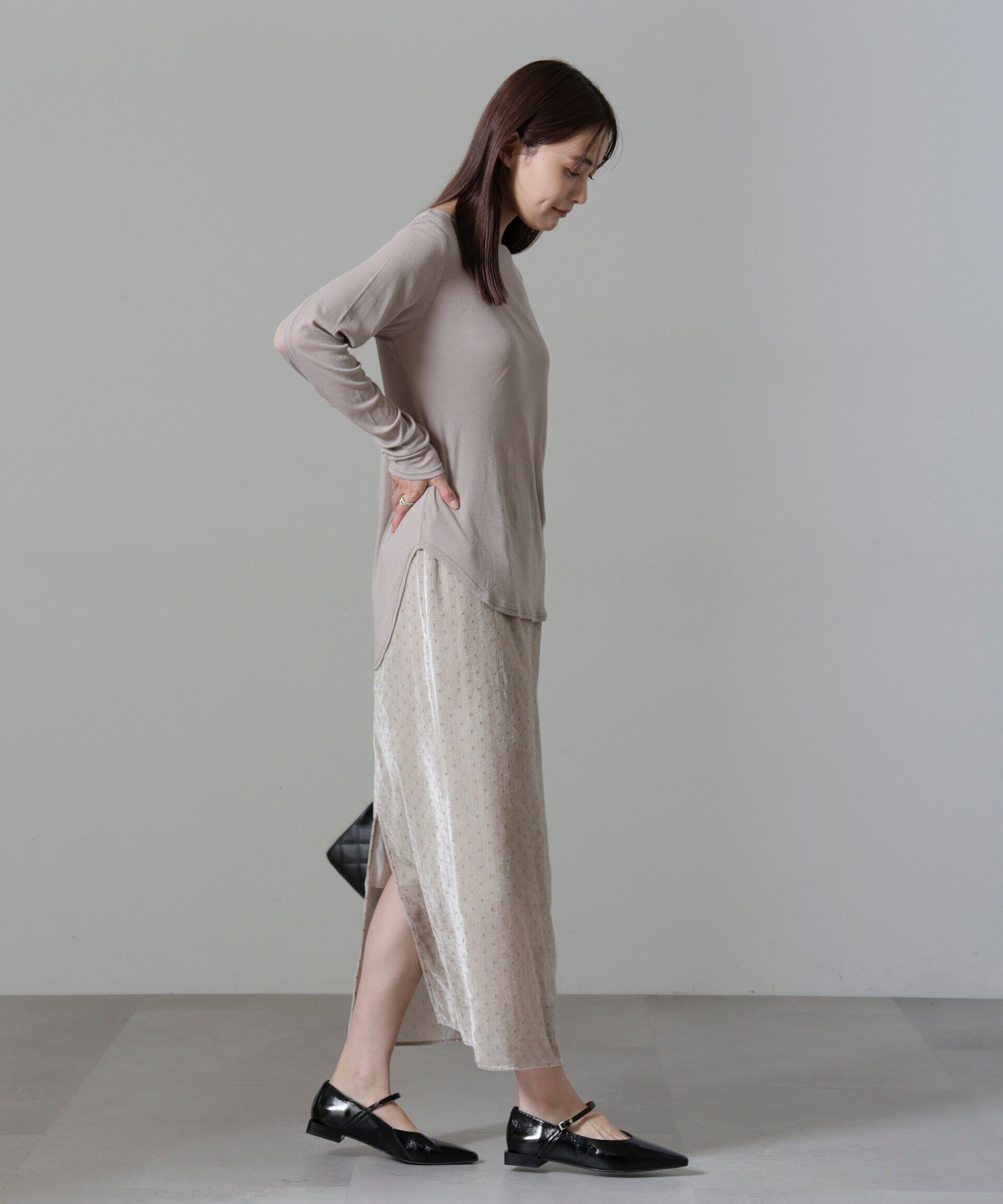 nano･universe「シアーガーゼボートネックトップス」|Tシャツ・カットソー|