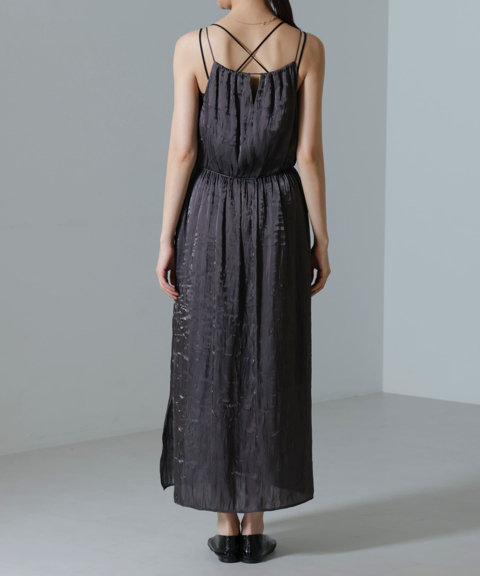 nano･universe「キャッチワッシャーサテンキャミワンピース」|ワンピース|