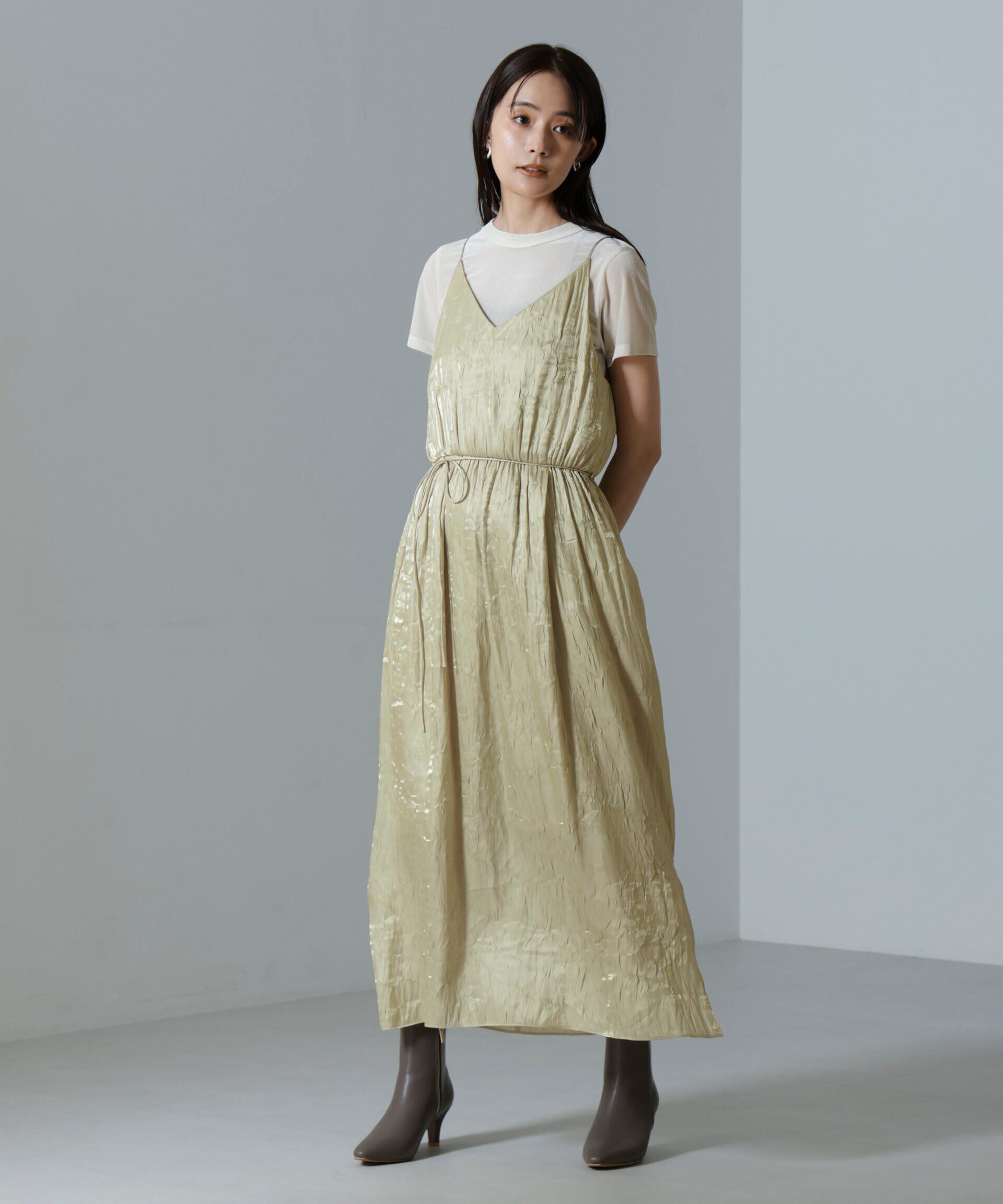 nano･universe「キャッチワッシャーサテンキャミワンピース」|ワンピース|