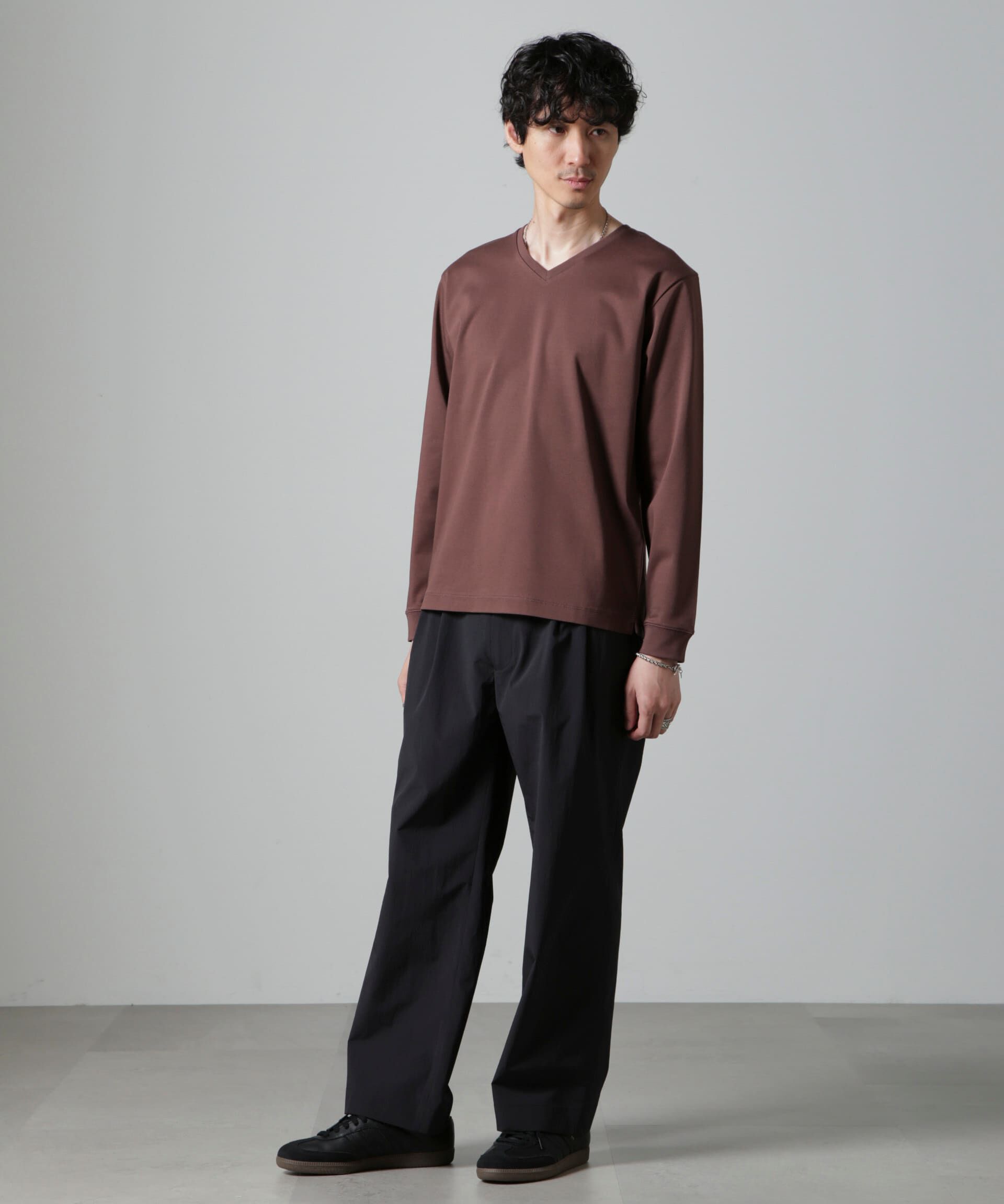 nano･universe「アンチスメルＶネックTシャツ 長袖」|Tシャツ・カットソー|