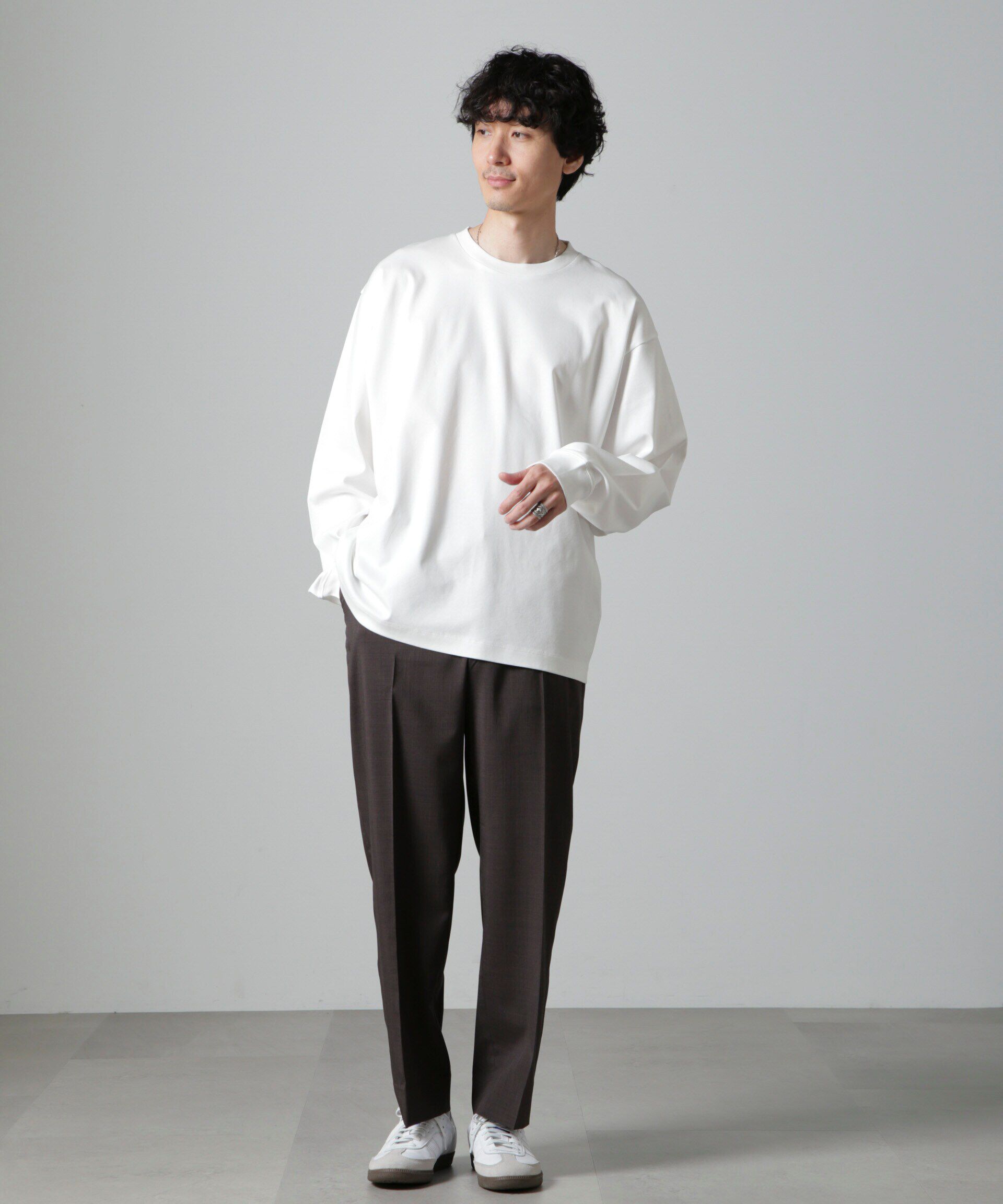 nano･universe「アンチスメル BIG クルーネックTシャツ 長袖」|Tシャツ・カットソー|