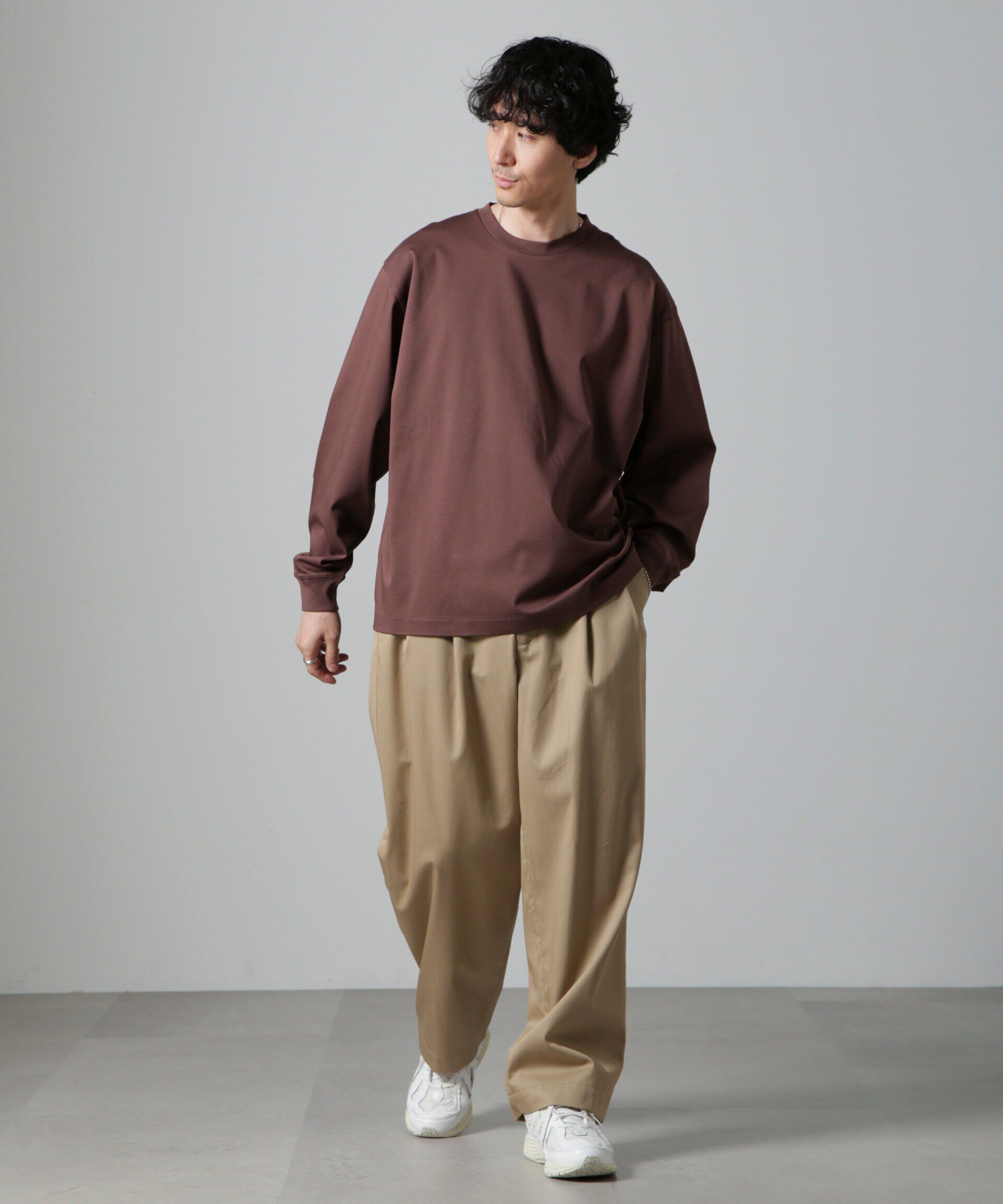 nano･universe「アンチスメル BIG クルーネックTシャツ 長袖」|Tシャツ・カットソー|