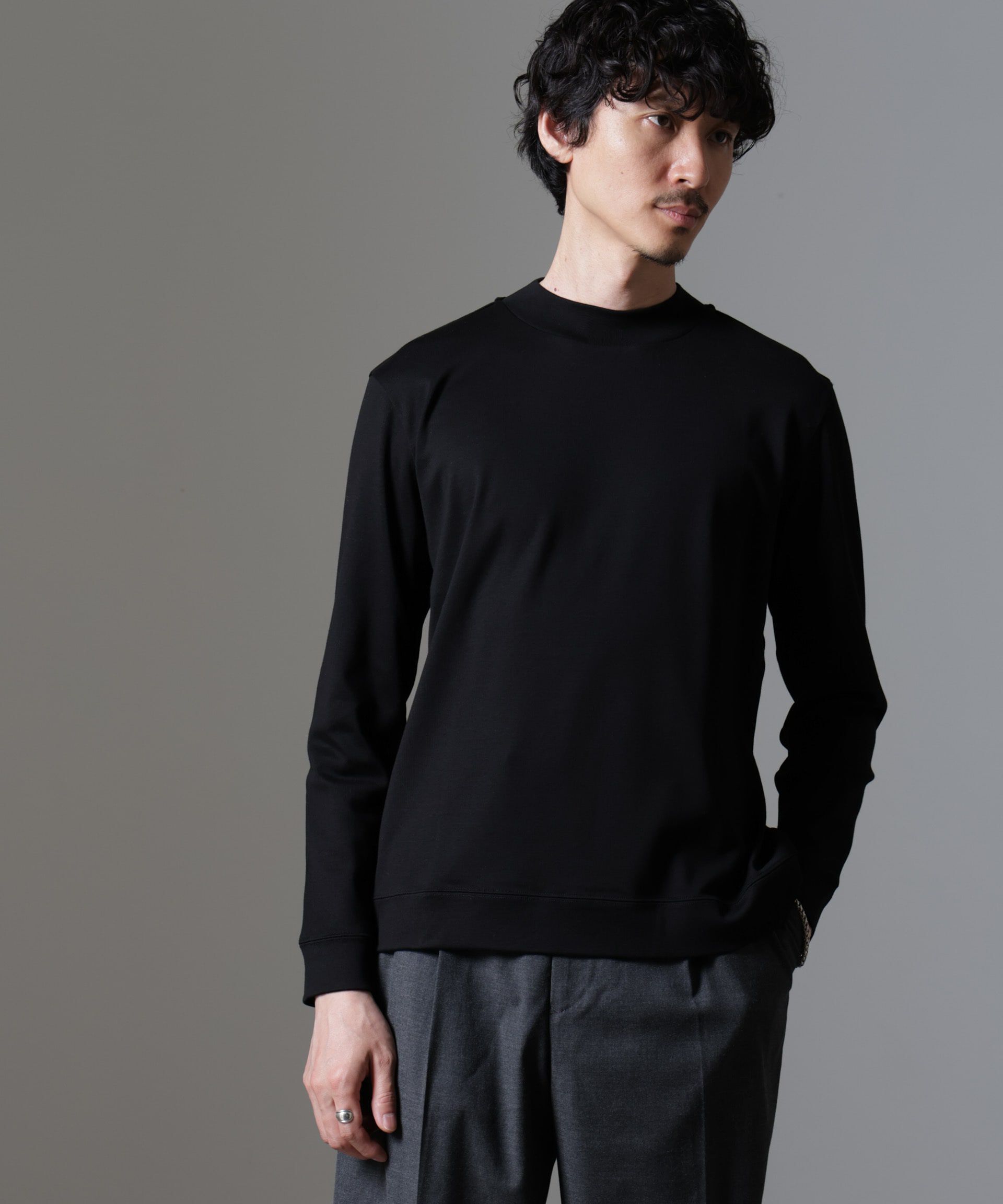 nano･universe「｢FORMAL JERSEY｣モックネックカットソー長袖」|Tシャツ・カットソー|