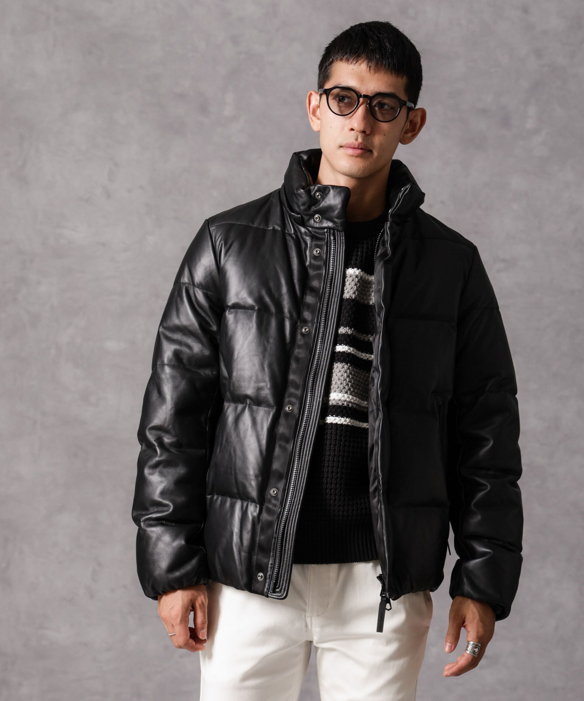 nano･universe「「西川ダウン(R)」ラムレザーG2ダウン」|ダウン|