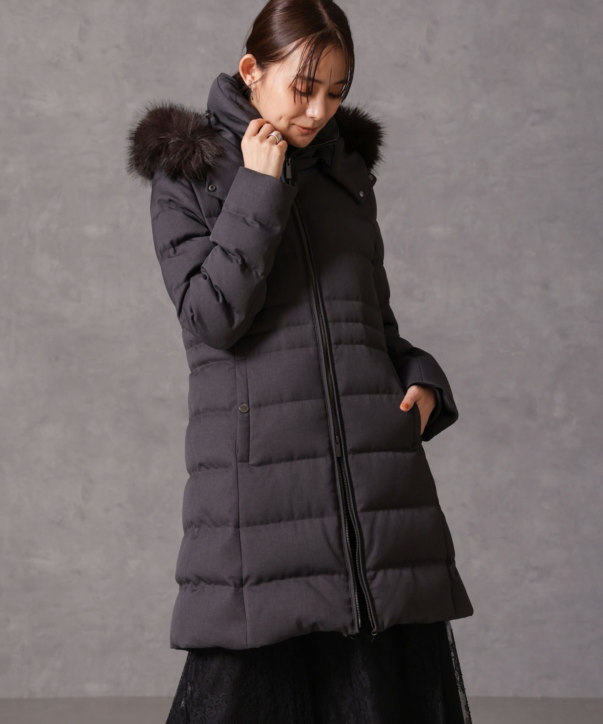 nano･universe「「西川ダウン(R)」サージロングダウン」|ダウン|