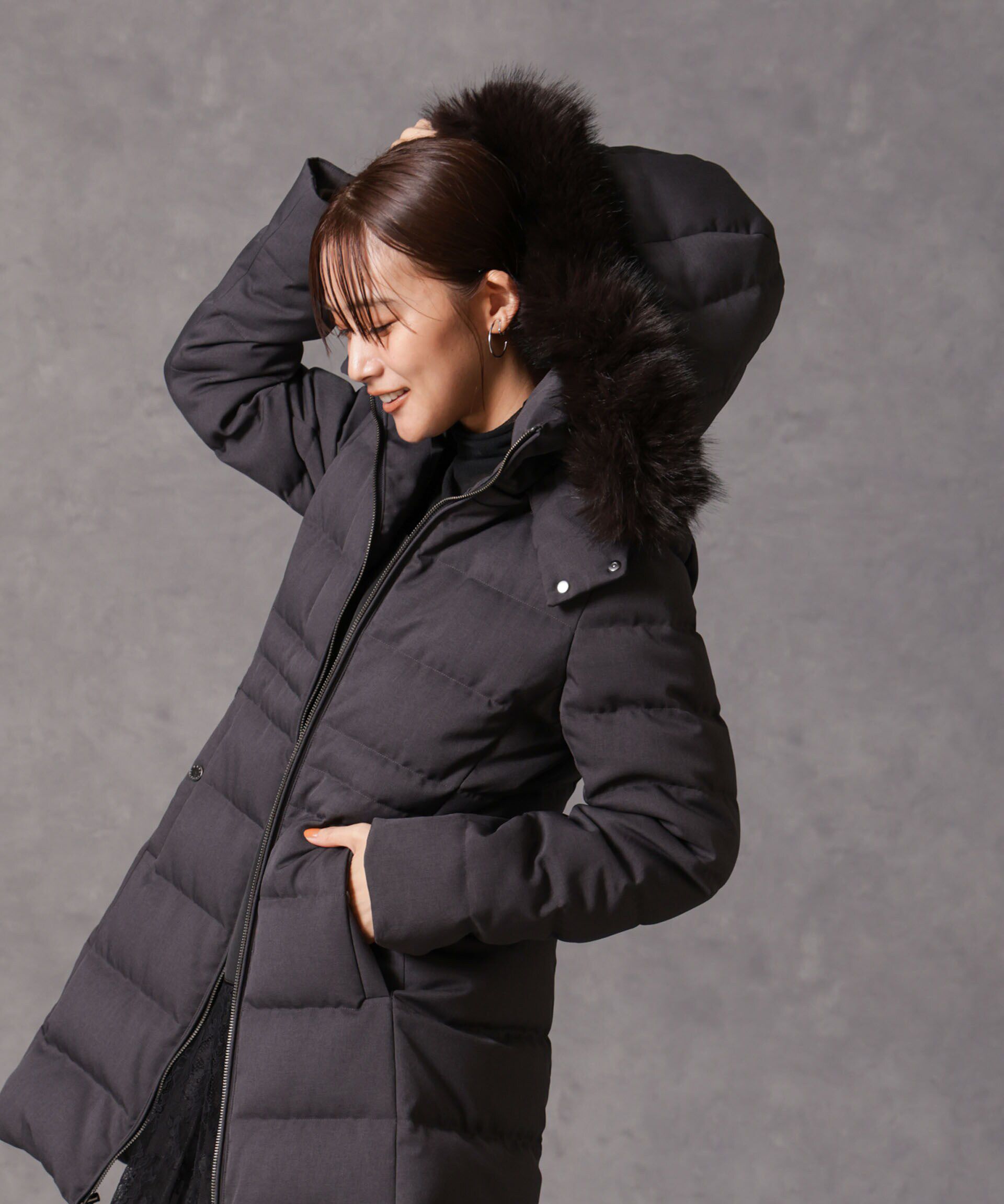 nano･universe「「西川ダウン(R)」サージロングダウン」|ダウン|