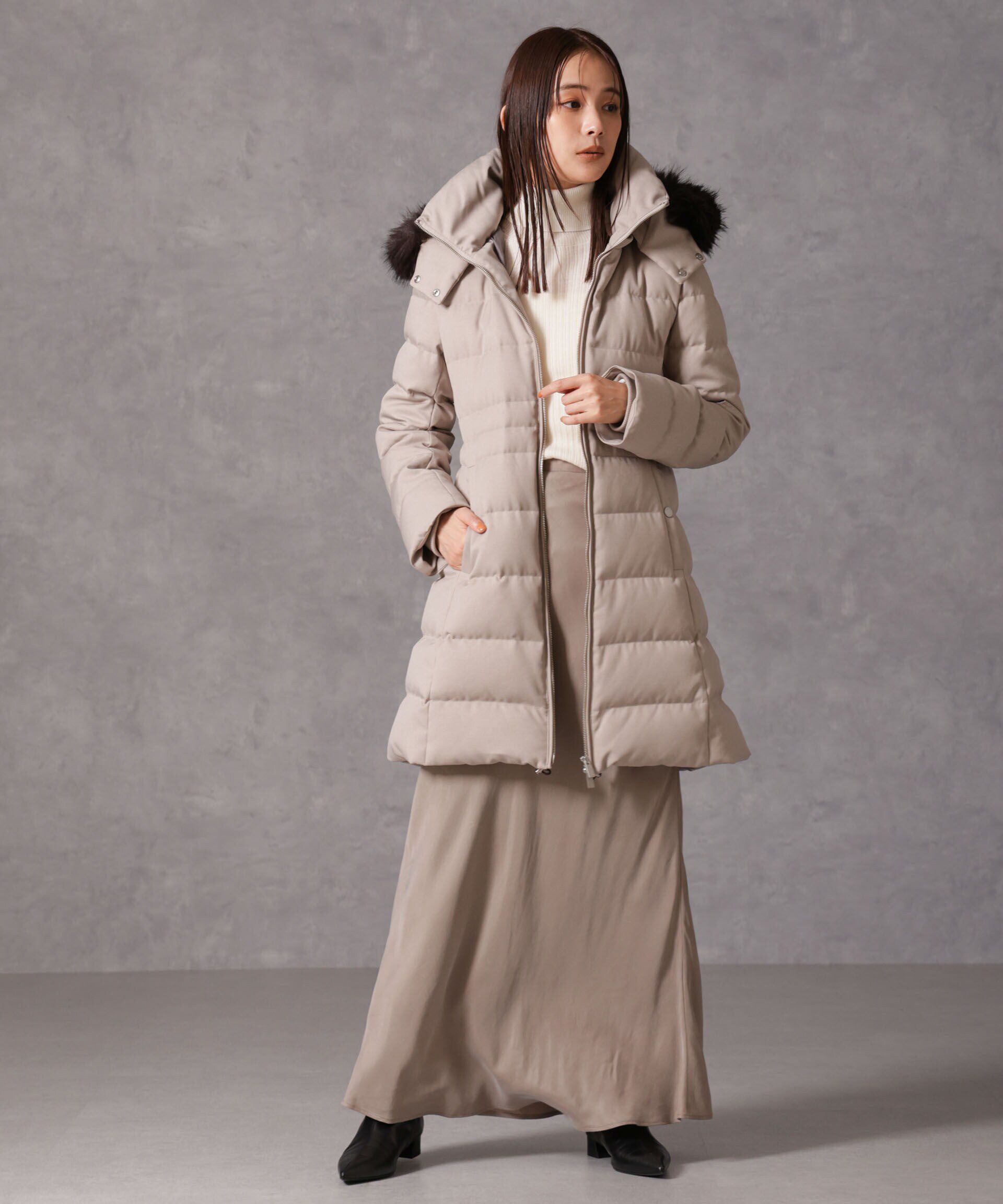 nano･universe「「西川ダウン(R)」サージロングダウン」|ダウン|