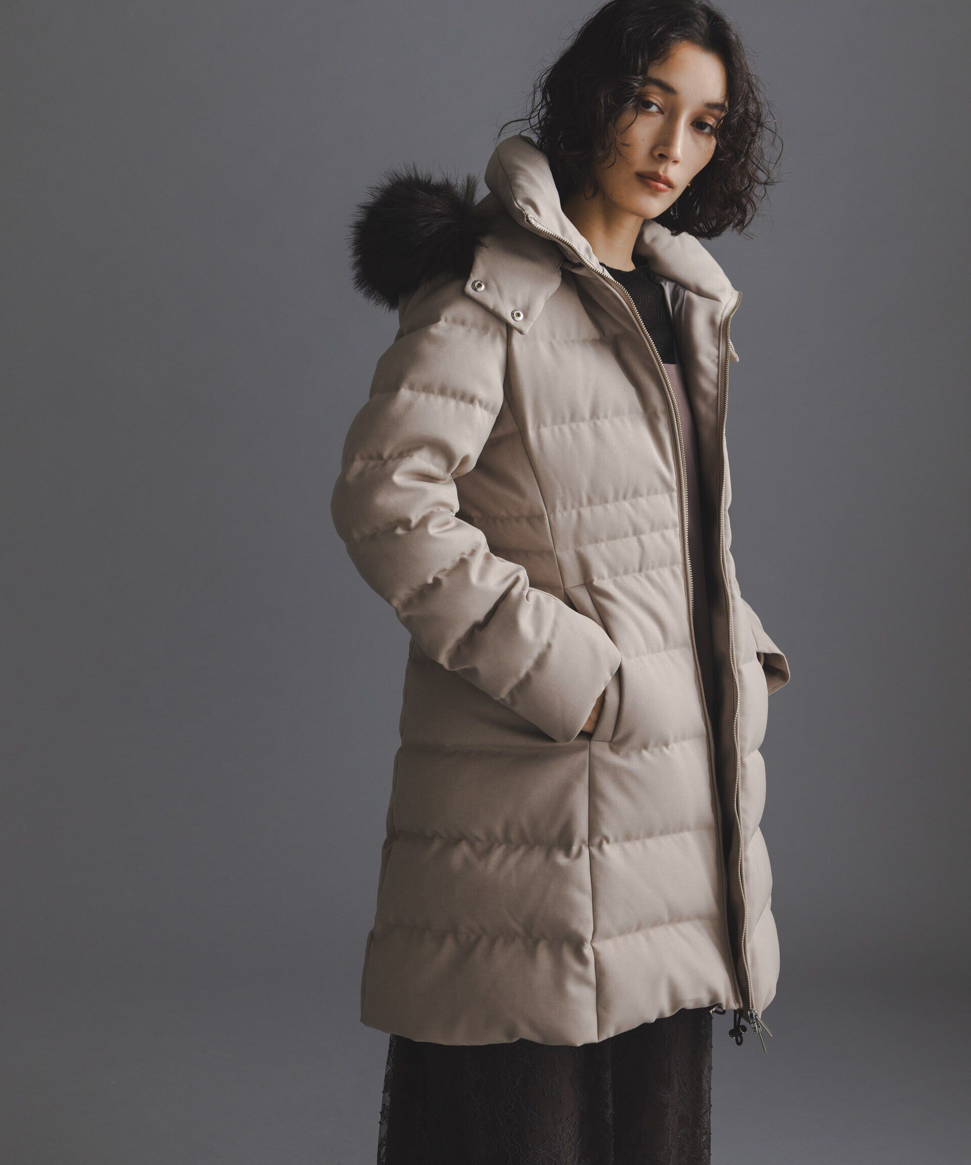 nano･universe「「西川ダウン(R)」サージロングダウン」|ダウン|