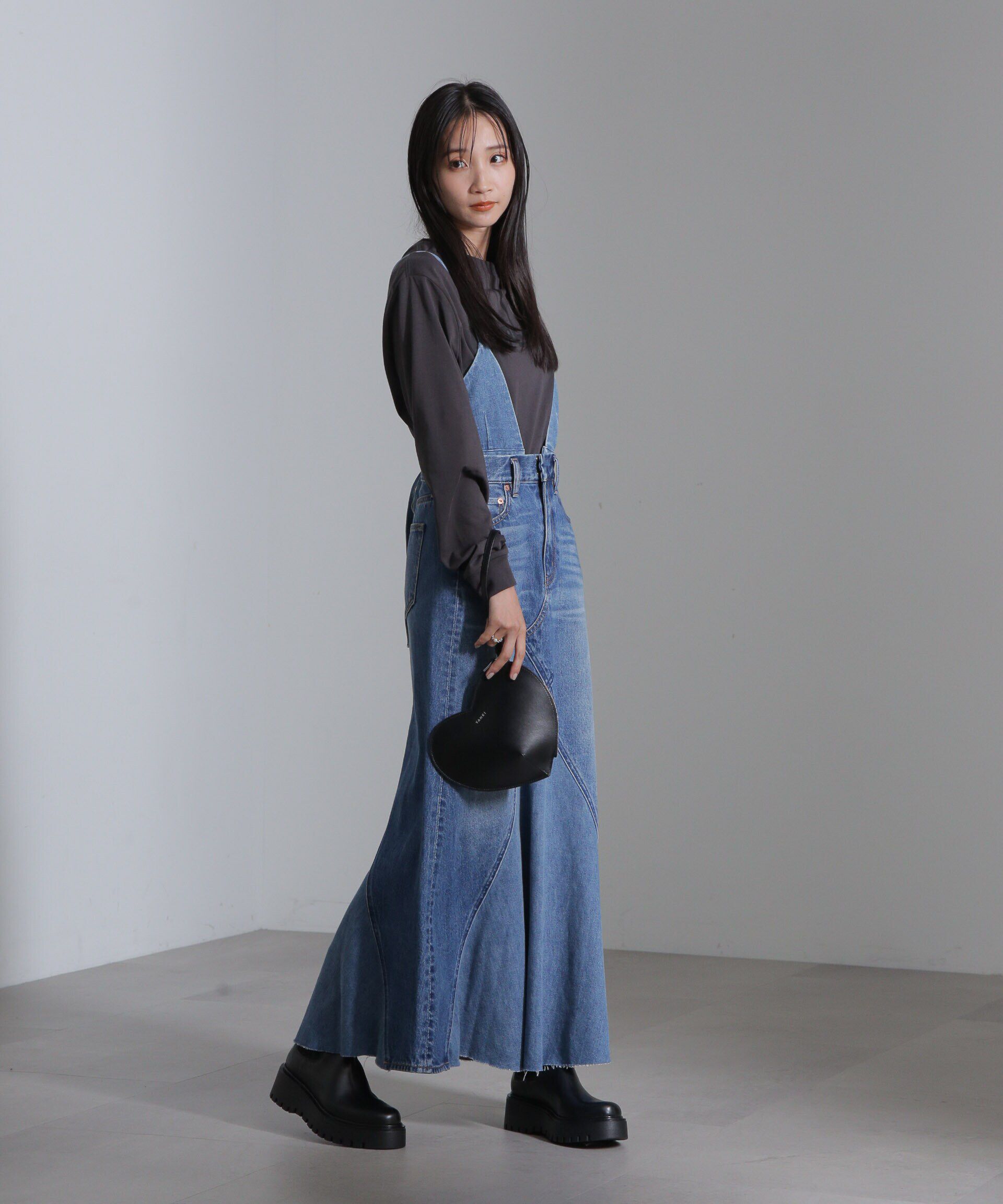 nano･universe「リメイク風2wayナローフレアジャンパースカート」|ワンピース|