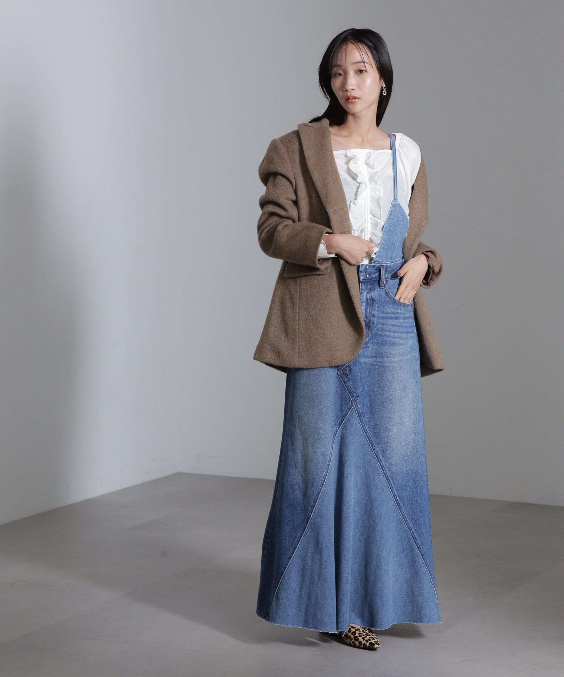 nano･universe「リメイク風2wayナローフレアジャンパースカート」|ワンピース|