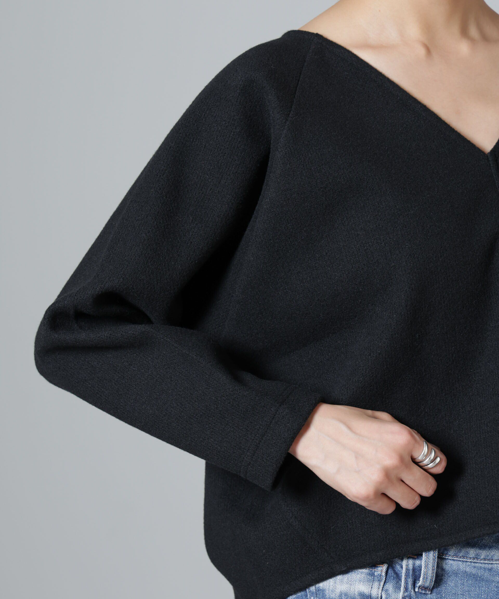 nano･universe「ウールライクニードルパンチプルオーバー(セットアップ可)」|Tシャツ・カットソー|