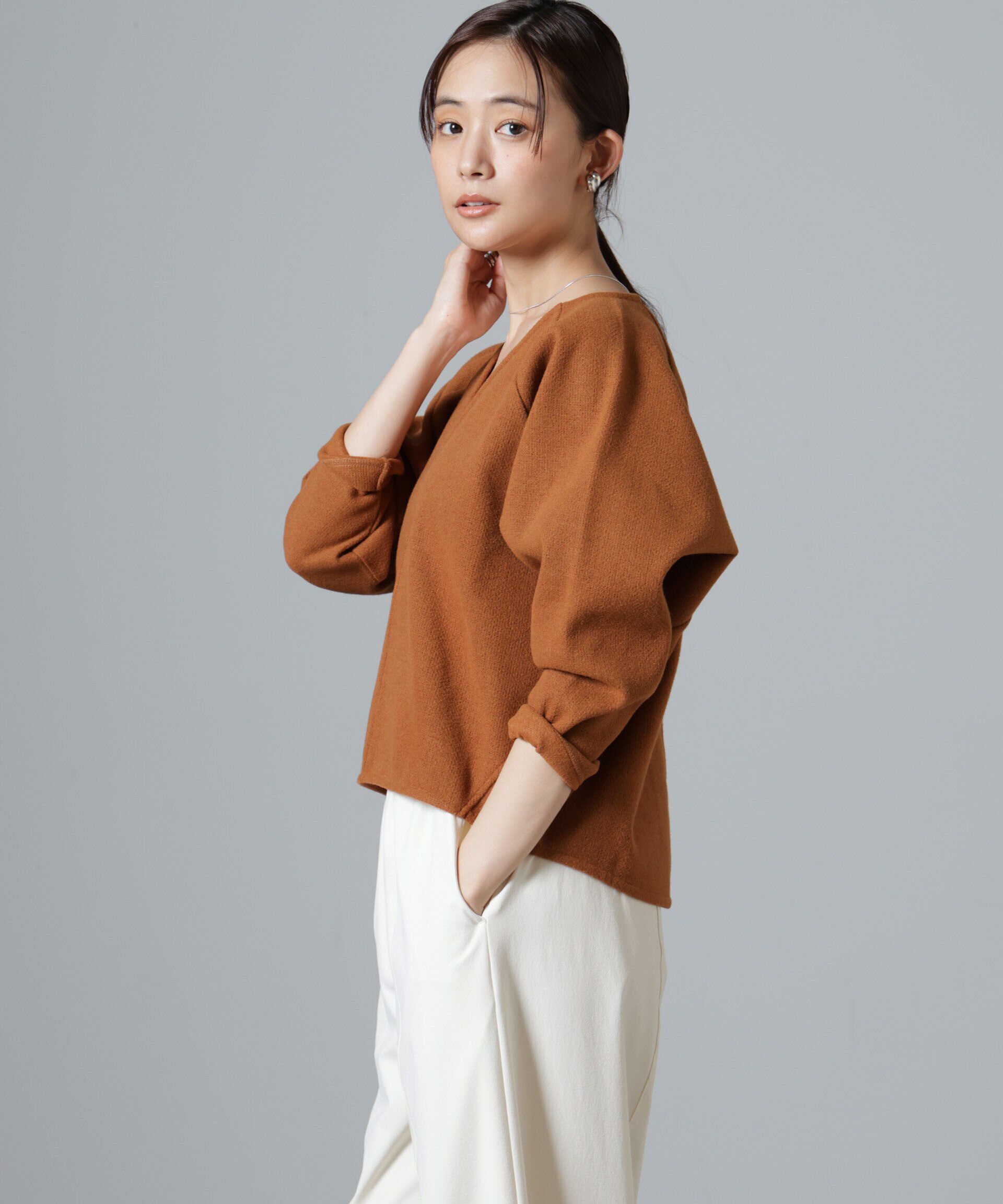 nano･universe「ウールライクニードルパンチプルオーバー(セットアップ可)」|Tシャツ・カットソー|