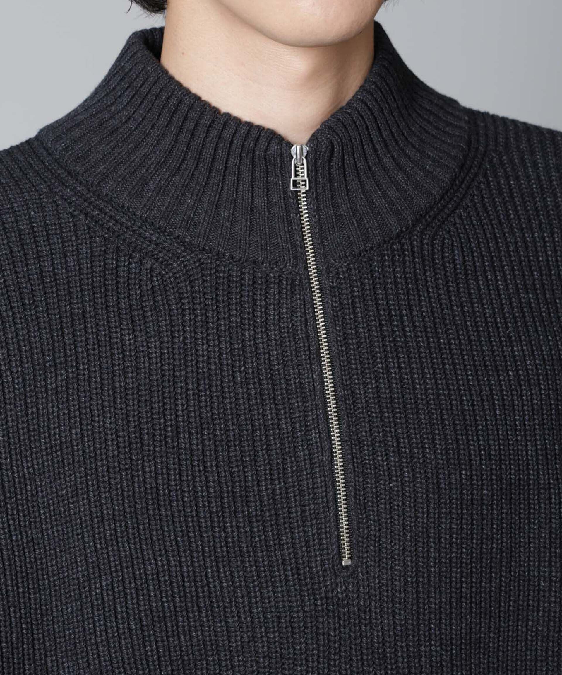 nano･universe「畔ニットハーフZIPプルオーバー」|ニット・セーター|