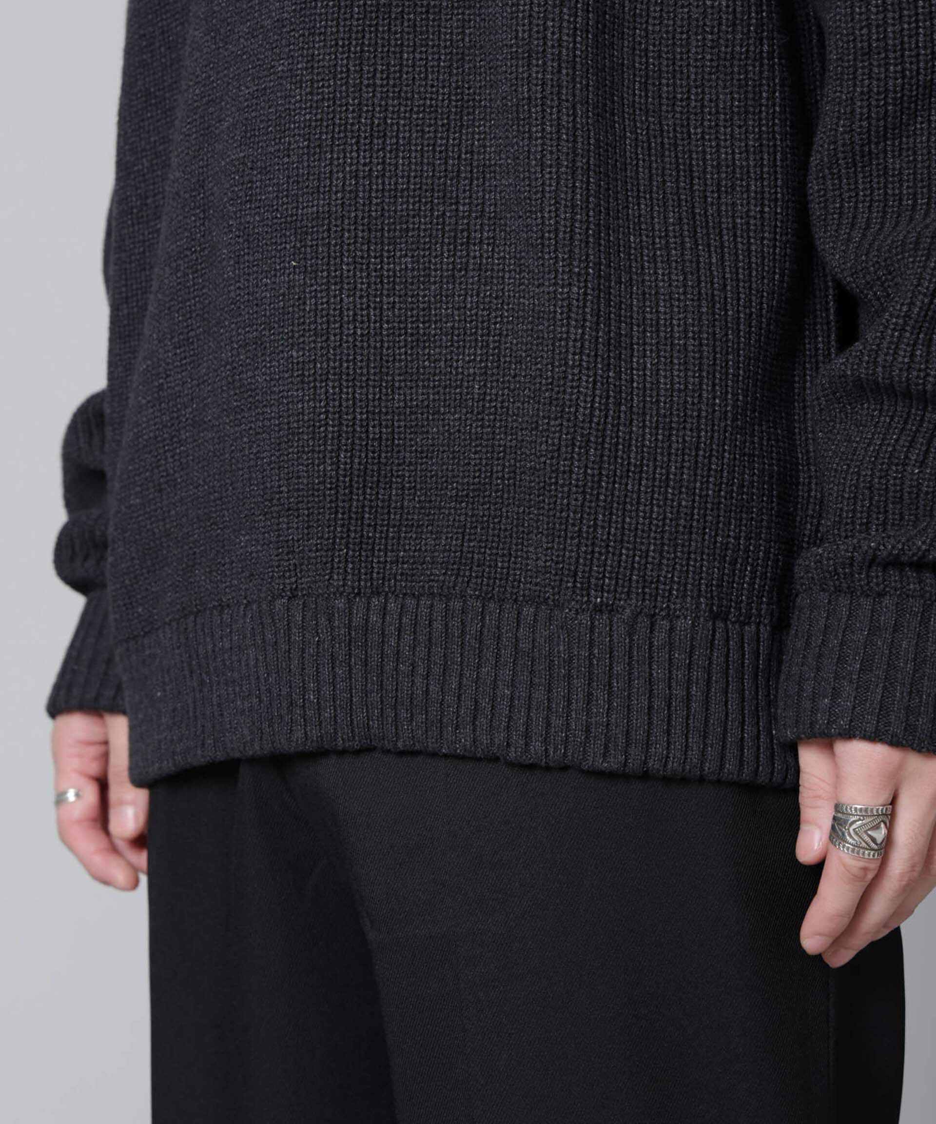 nano･universe「畔ニットハーフZIPプルオーバー」|ニット・セーター|