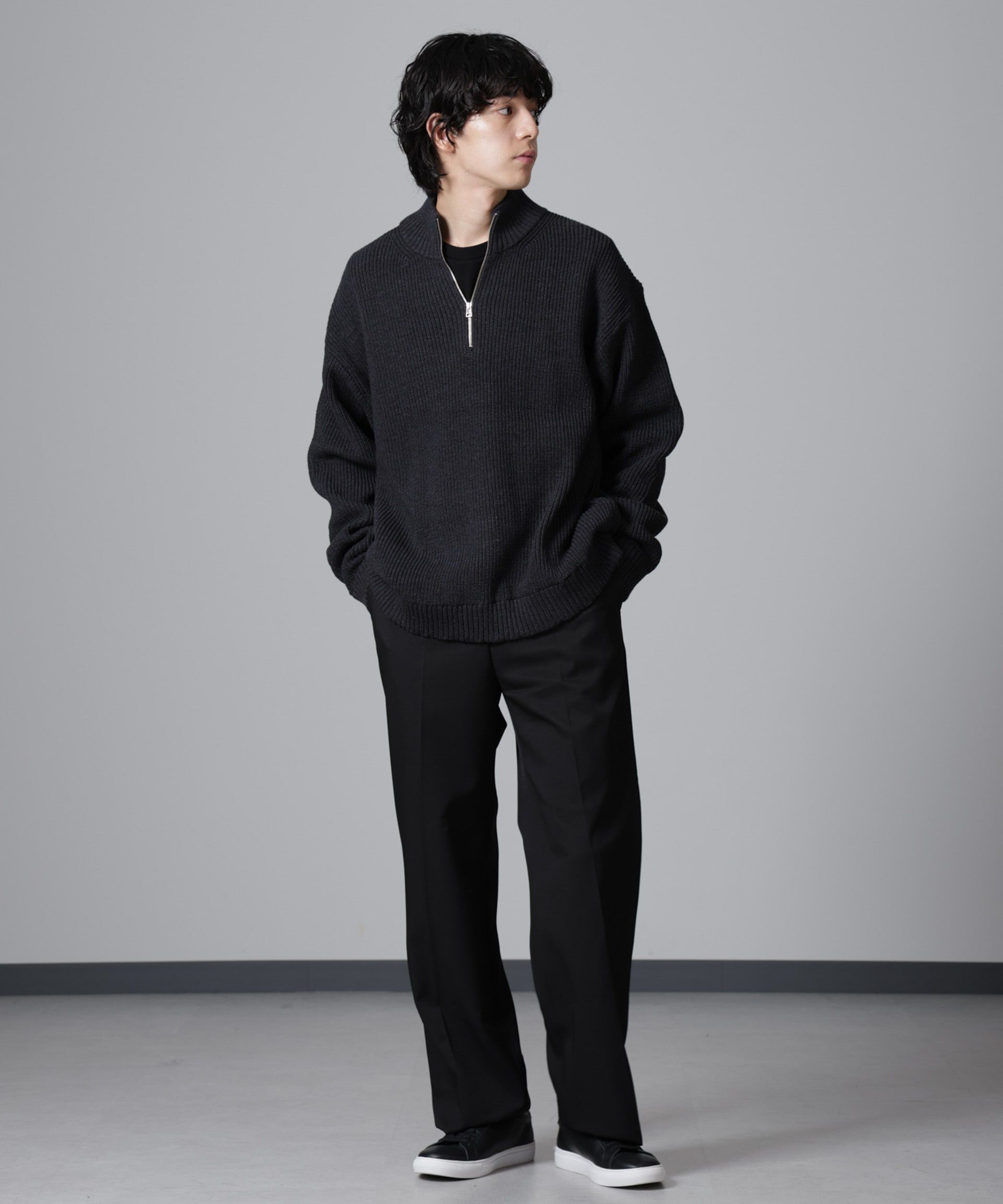 nano･universe「畔ニットハーフZIPプルオーバー」|ニット・セーター|