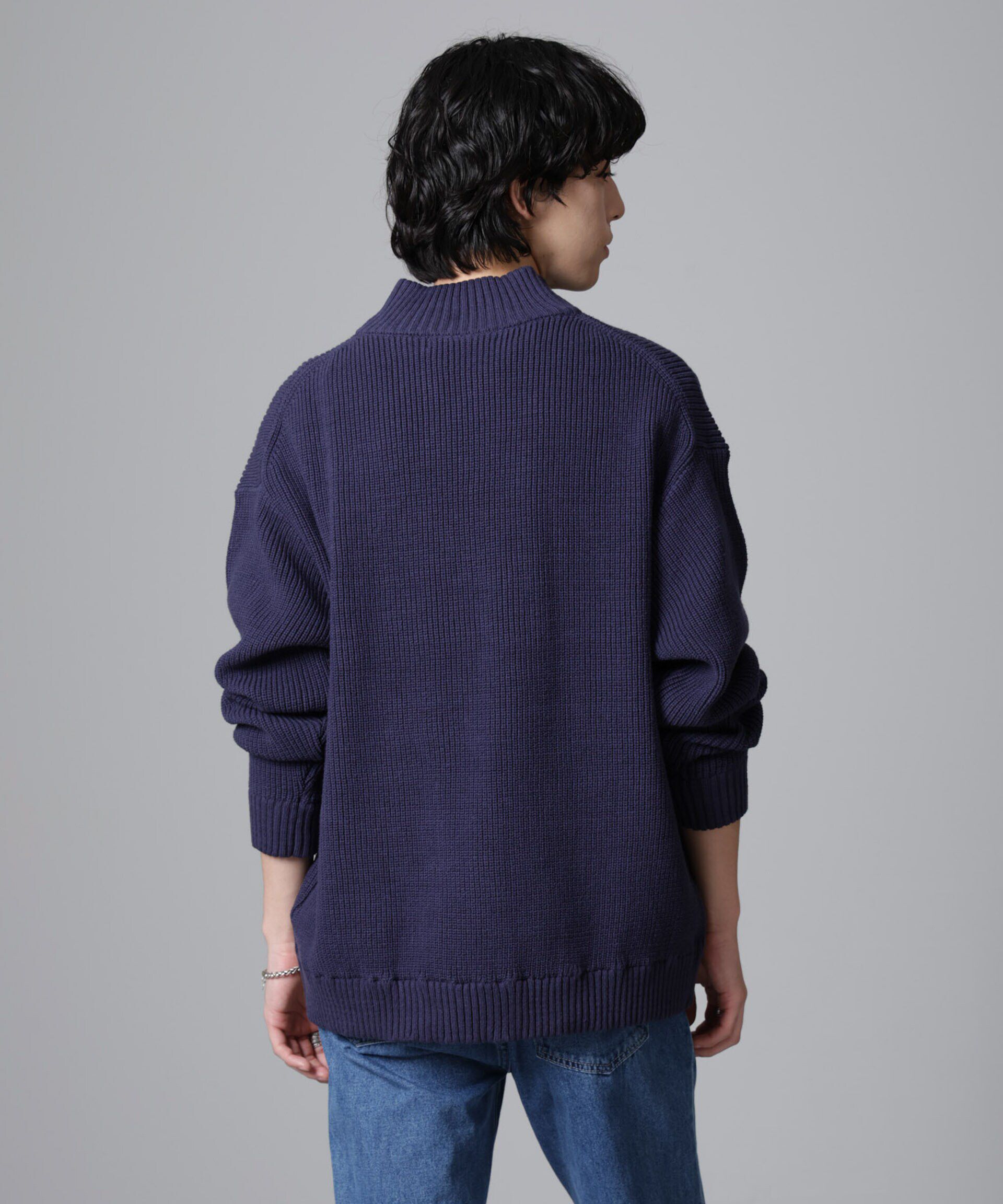 nano･universe「畔ニットハーフZIPプルオーバー」|ニット・セーター|