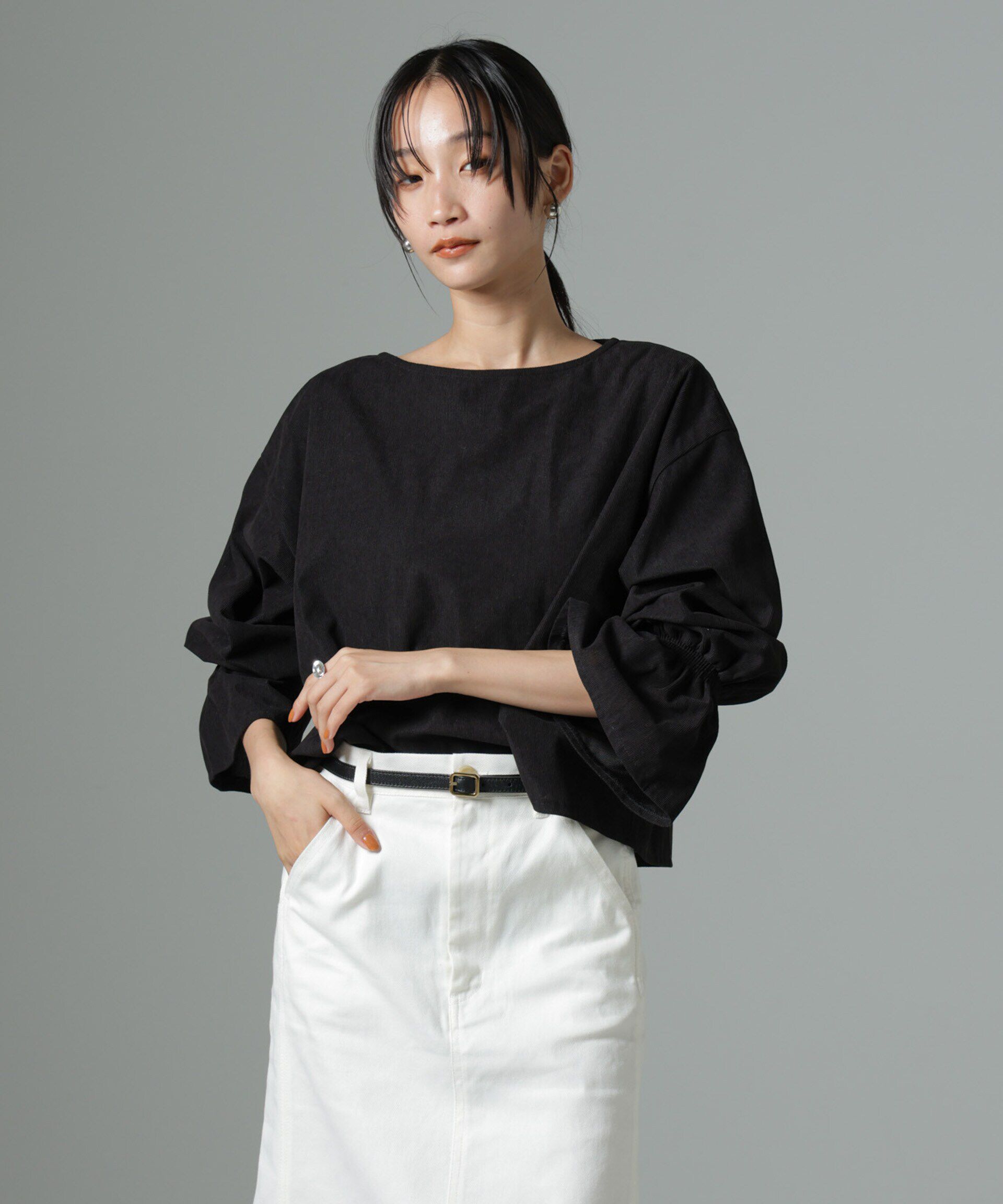 nano･universe「ﾏｲｸﾛｺｰﾙｷｬﾝﾃﾞｨｽﾘｰﾌﾞﾌﾟﾙｵｰﾊﾞｰﾌﾞﾗｳｽ(ｾｯ」|シャツ・ブラウス|