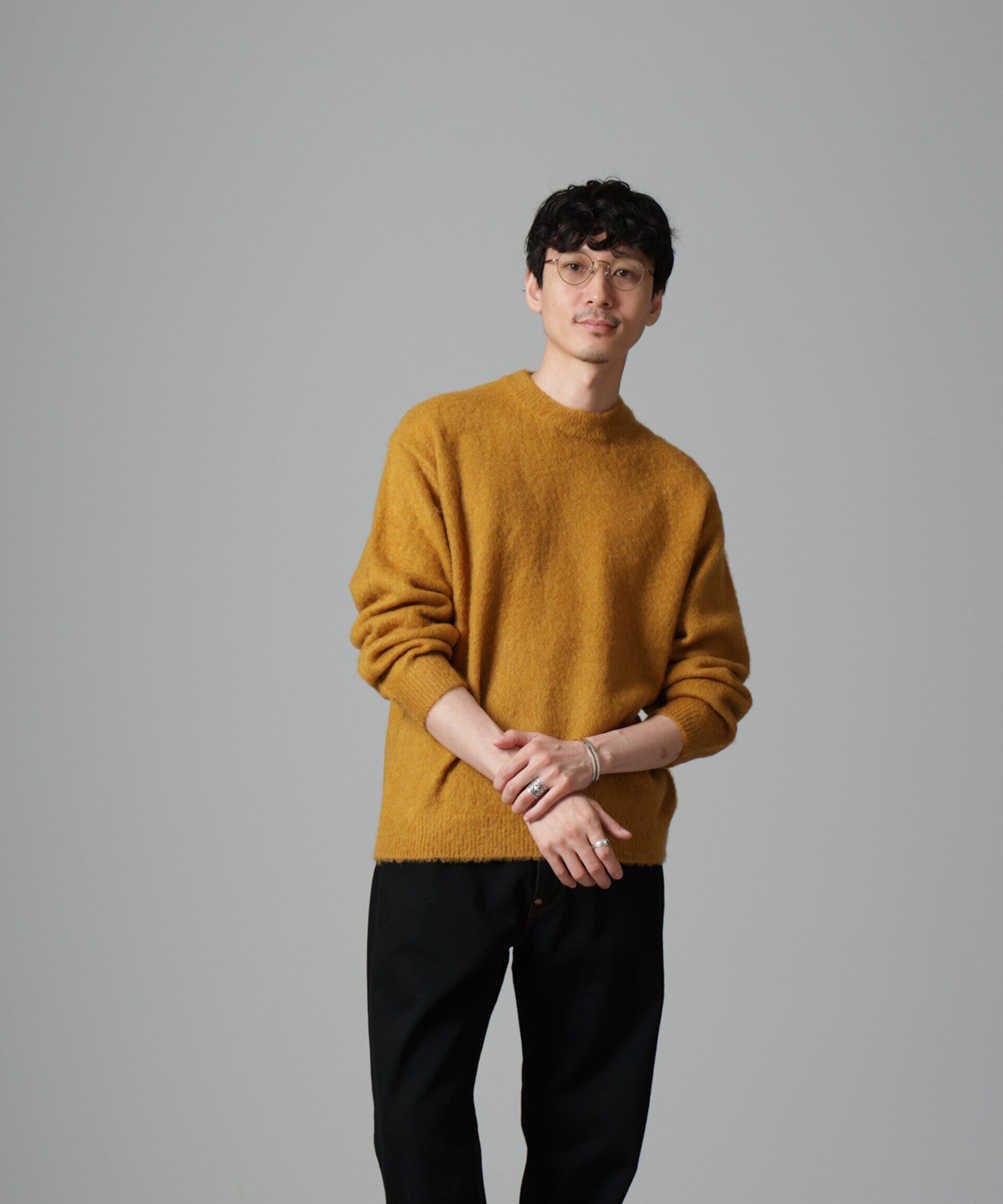 nano･universe「モヘヤブレンド起毛クルーネックニット」|ニット・セーター|