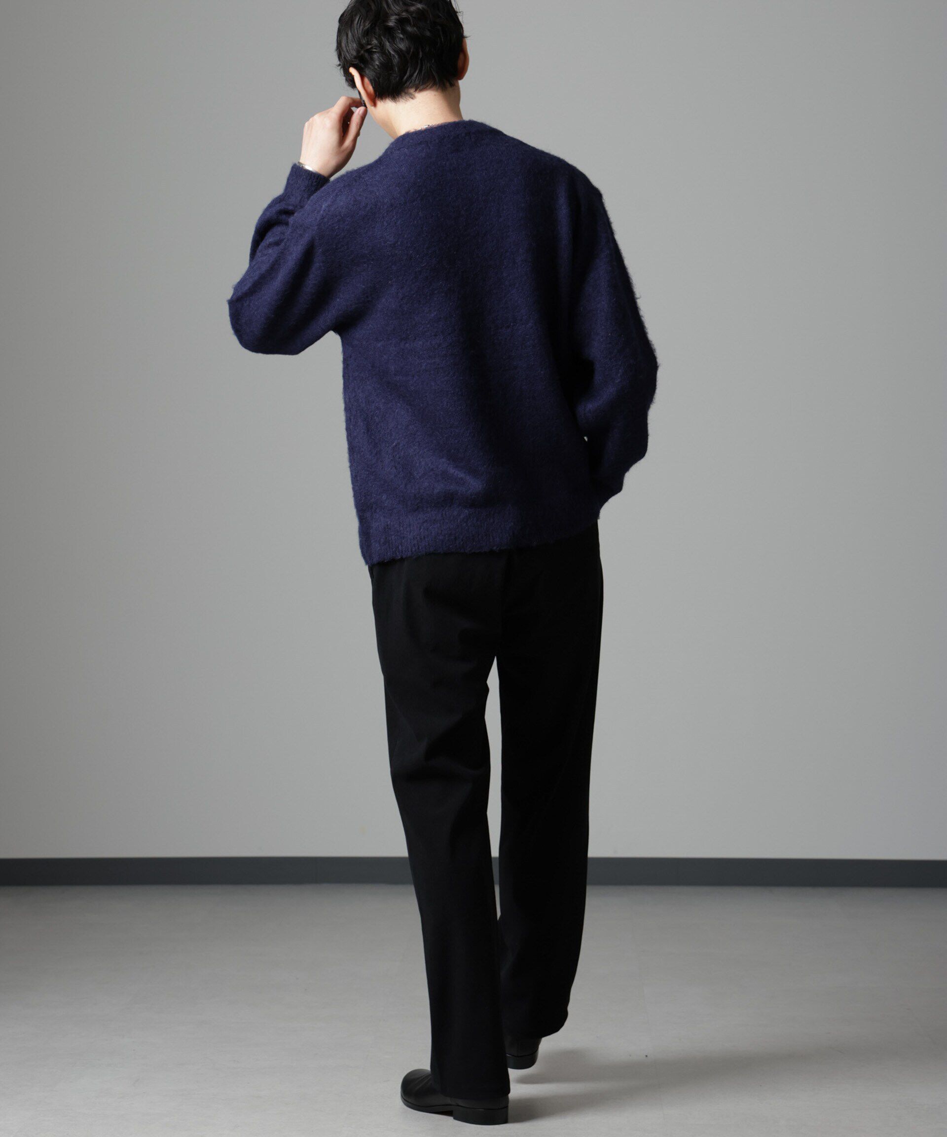 nano･universe「モヘヤブレンド起毛クルーネックニット」|ニット・セーター|