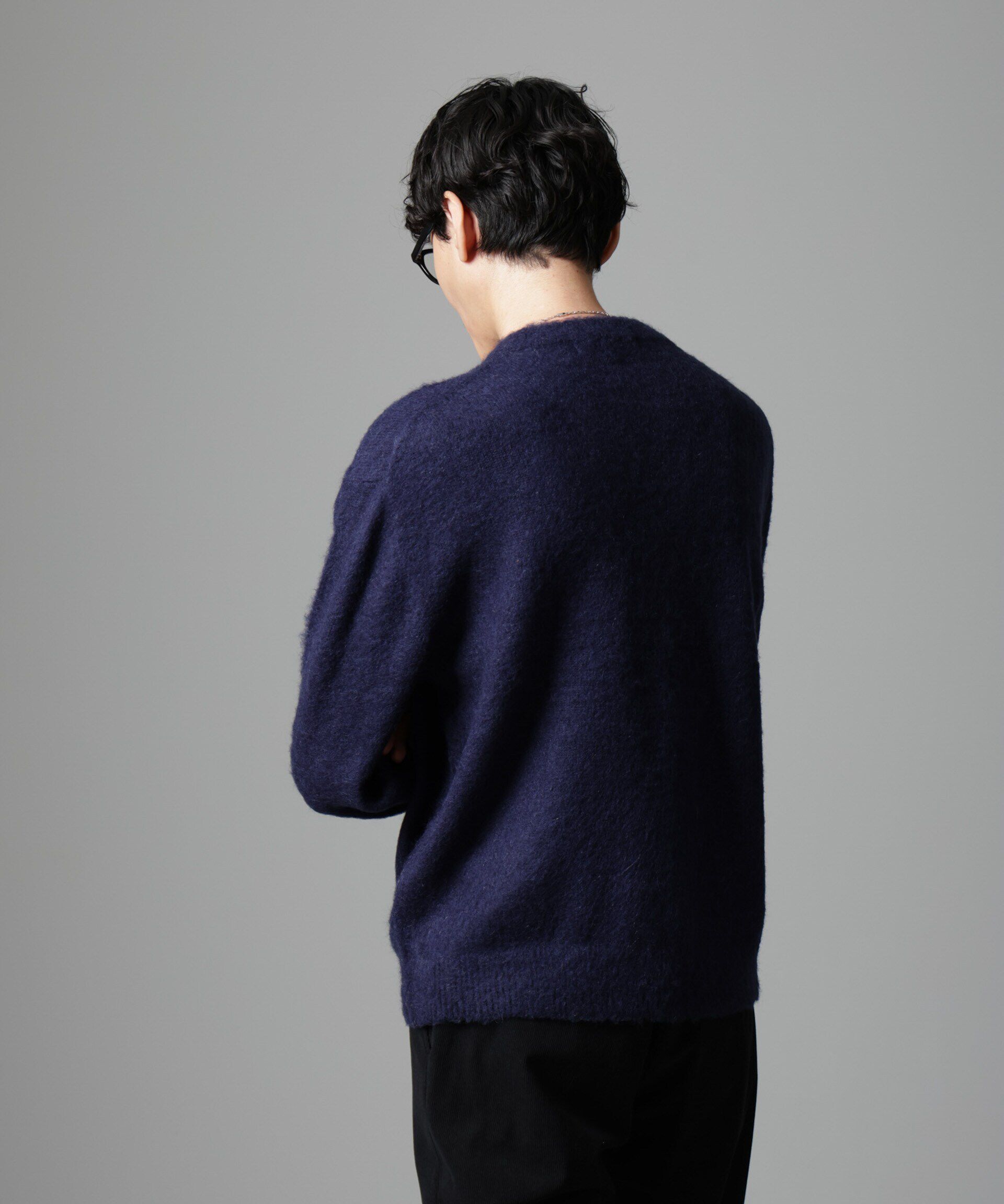 nano･universe「モヘヤブレンド起毛クルーネックニット」|ニット・セーター|