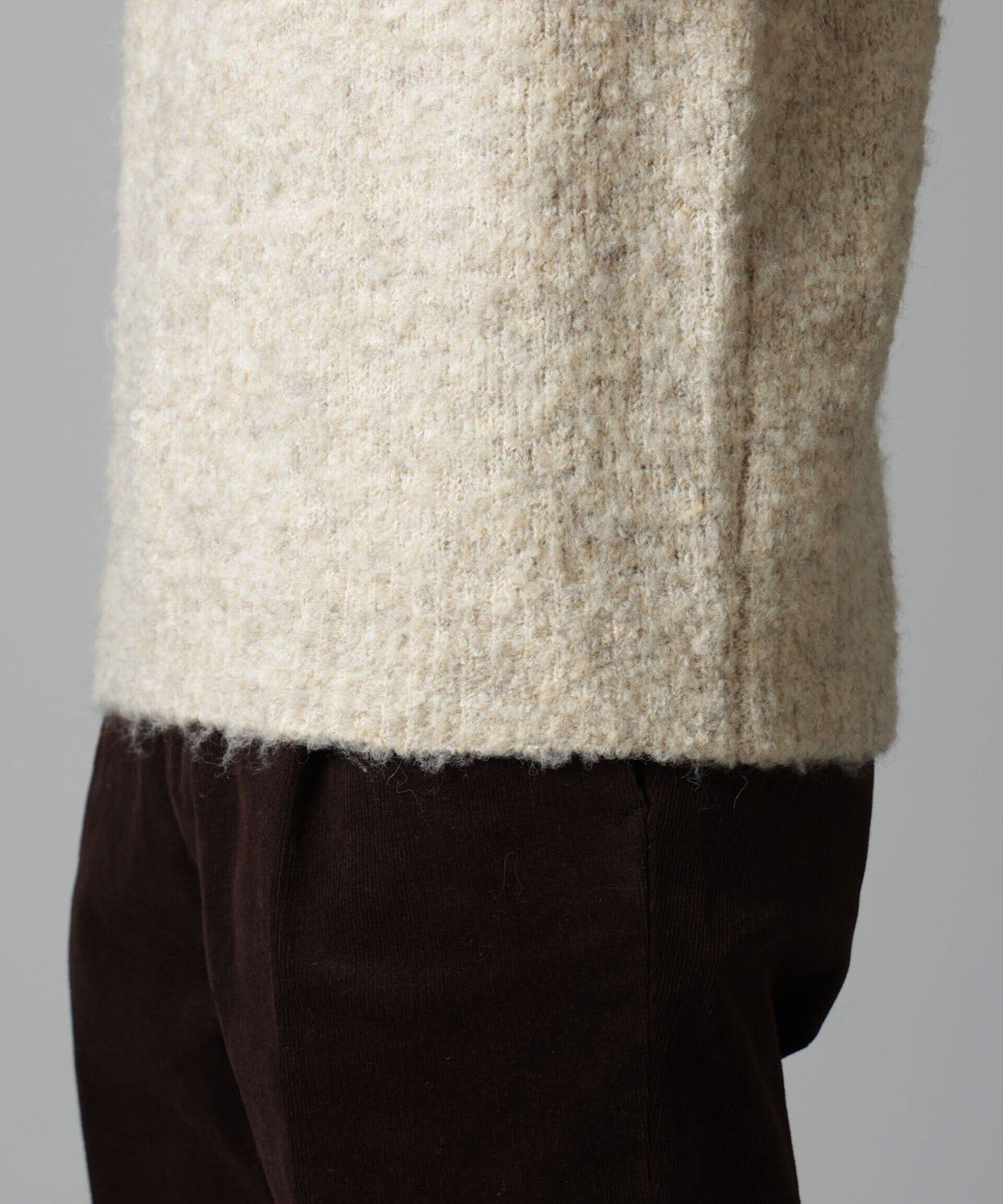 nano･universe「ウールミックスブークレニット」|ニット・セーター|