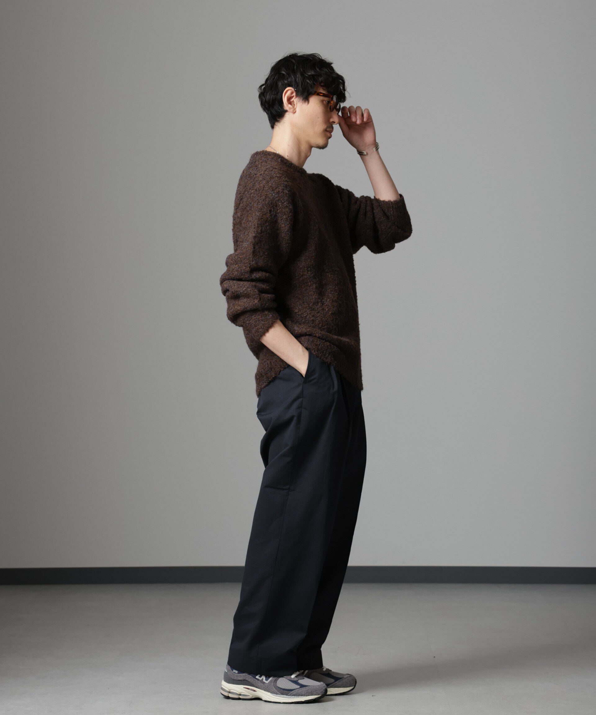 nano･universe「ウールミックスブークレニット」|ニット・セーター|